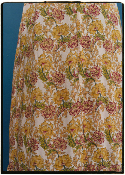 Eustoma Silk Crepe Swing Maxi Dress ~ Woods L