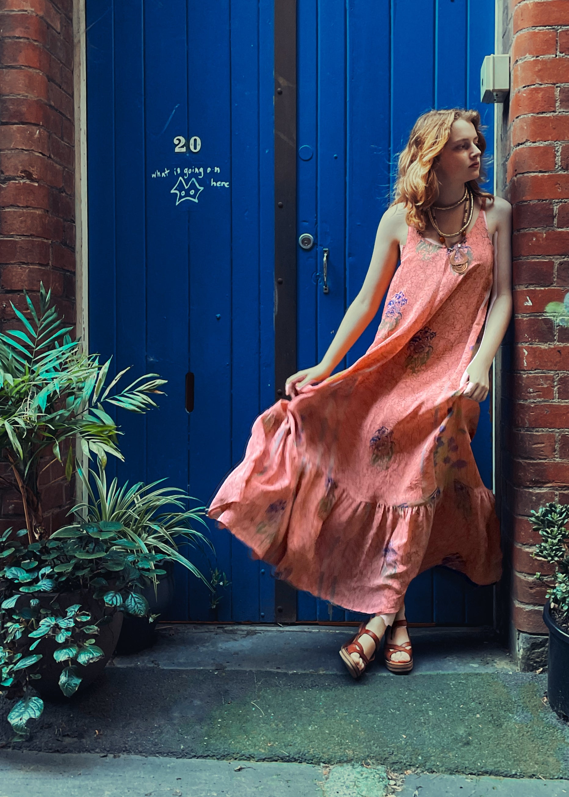 Silk crepe recycled repurposed vintage saree sari silk swing dress vintage style inspired maxi. The Outlaw Dame