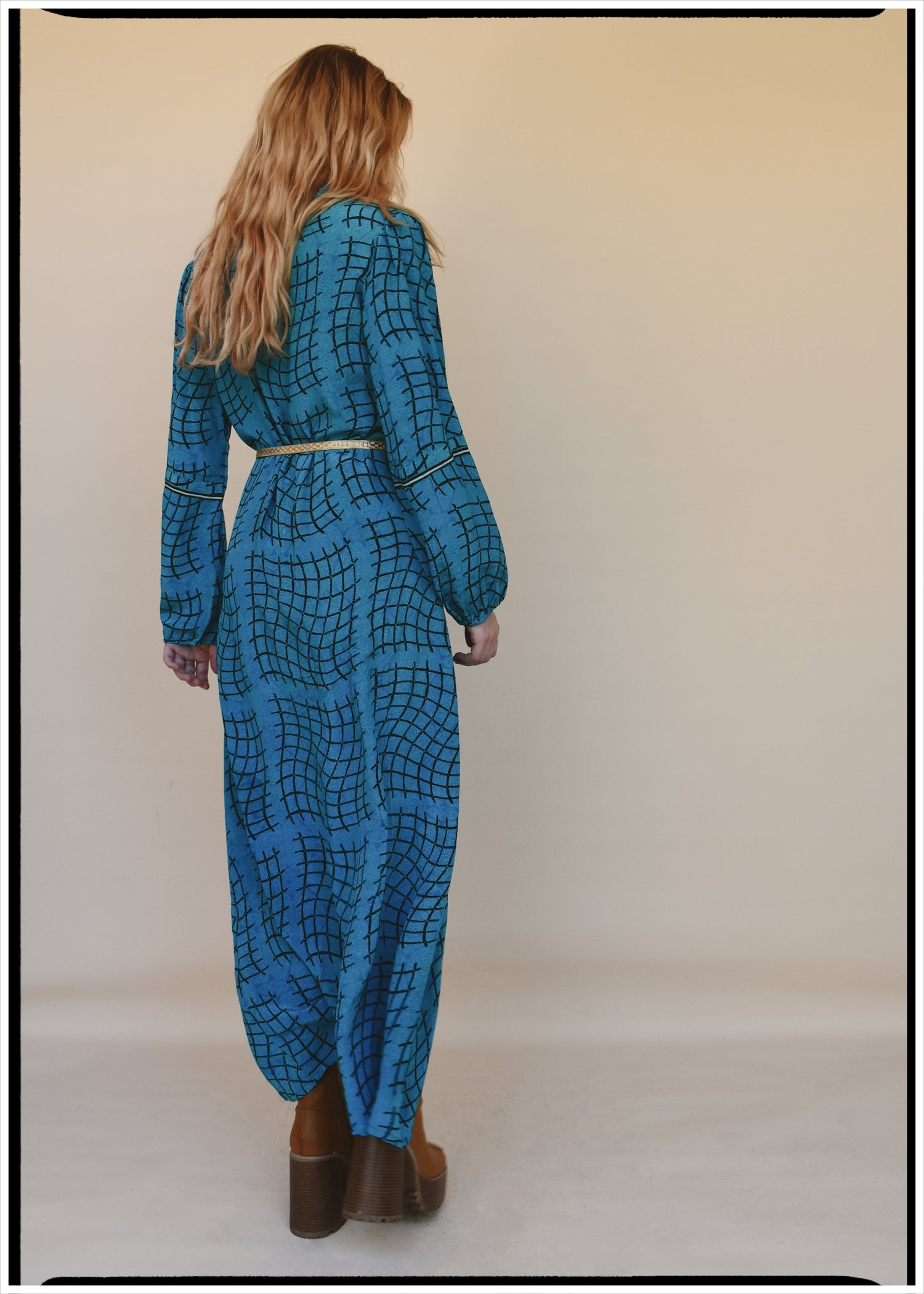 Zea Silk Crepe Kaftan Maxi Dress ~  Cendre XS