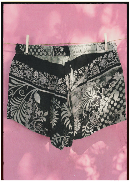 Fumaria Silk Shorts ~ Skylight L