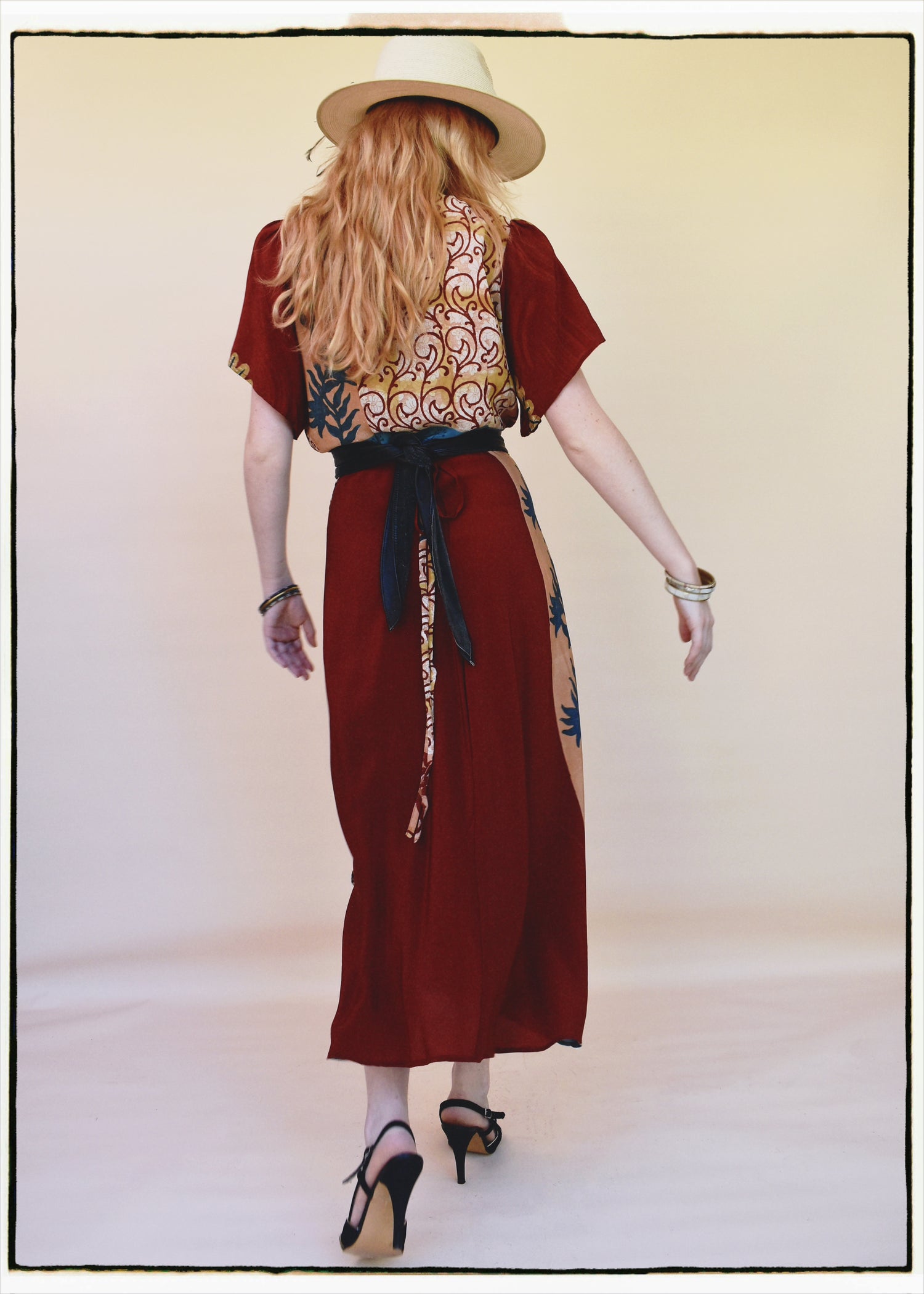 Liatris Silk Crepe Flutter Sleeve Wrap Dress ~ Cordyalis L