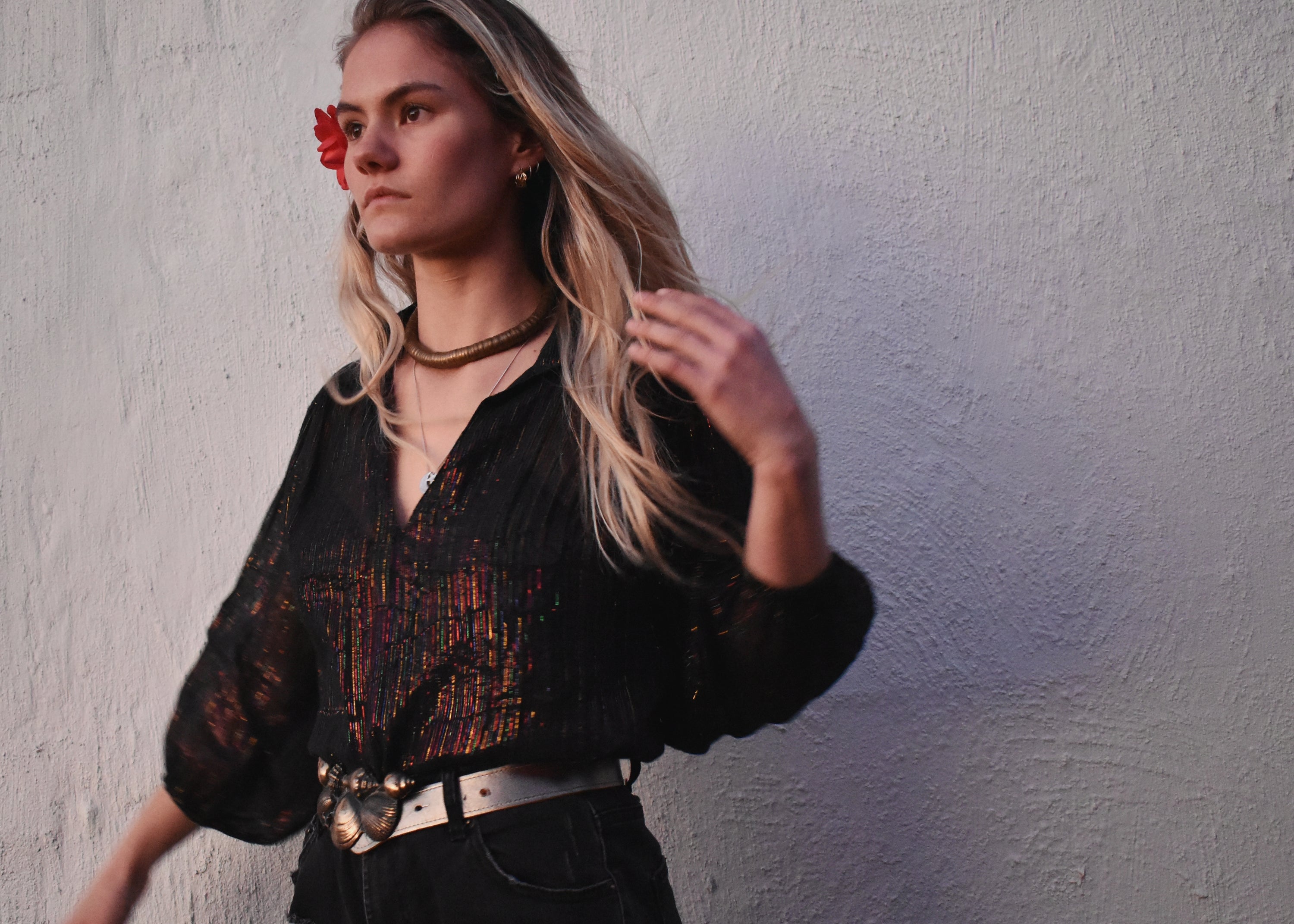 Phool quilted bodice hand block-print cotton muslin satin trim shirring elastic vintage bohemian hippy  boho chic chasing Unicorns Spell and the gypsy lurex rainbow pinstripe black Indian 