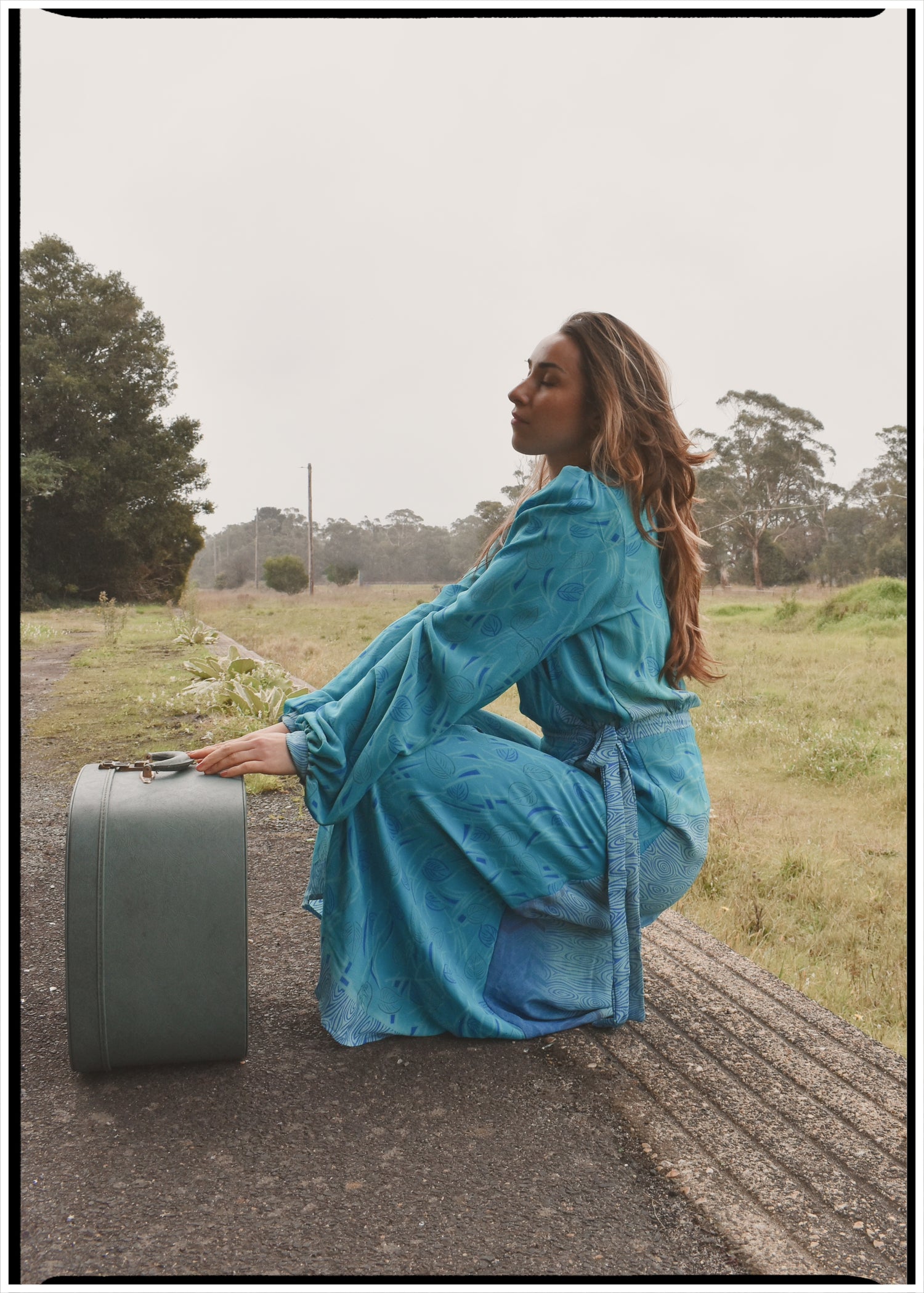 Caladium Silk Wrap Dress ~  Celestial S