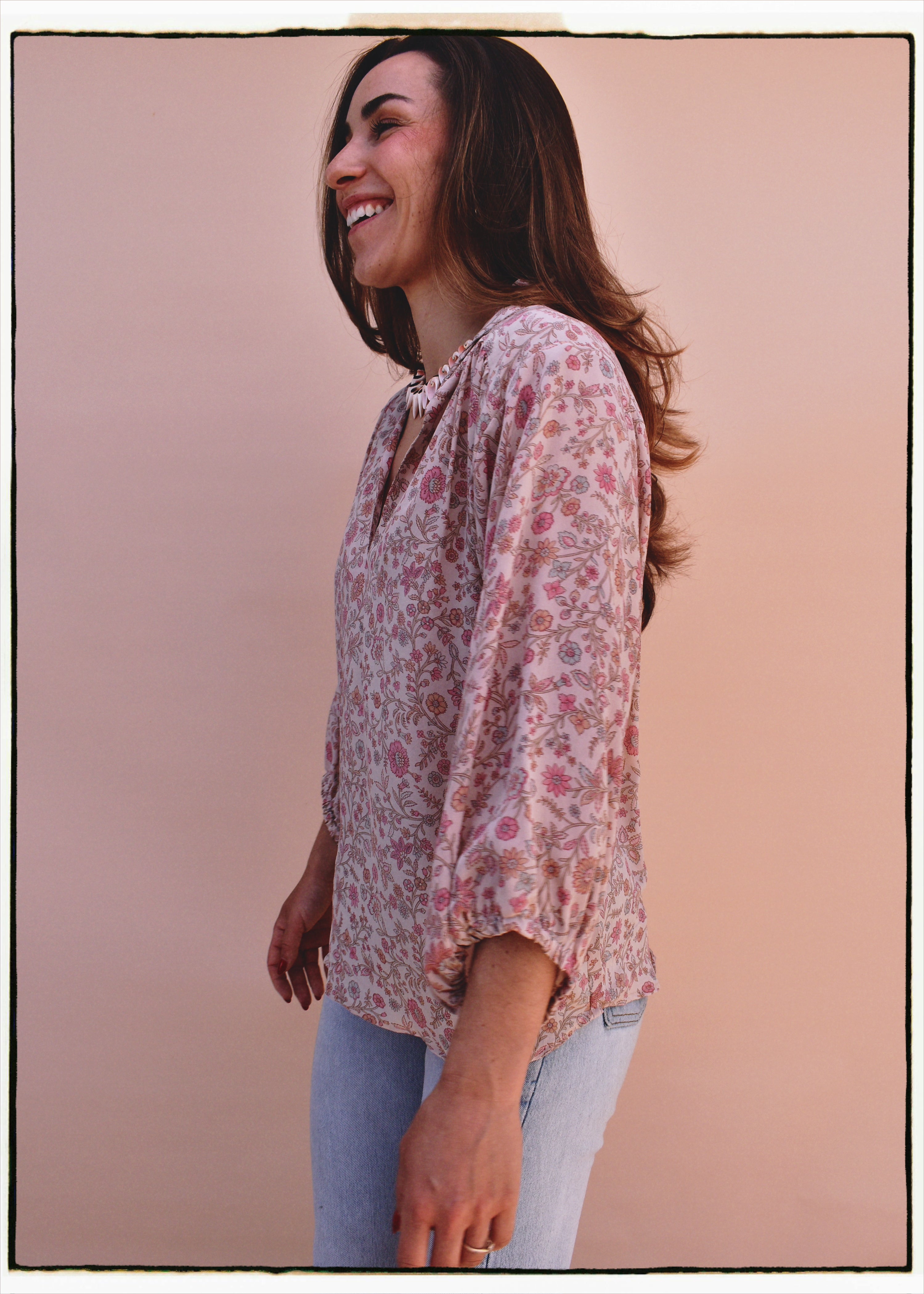 Cleome Silk Crepe Shirt ~ Scallop  XS &amp; M