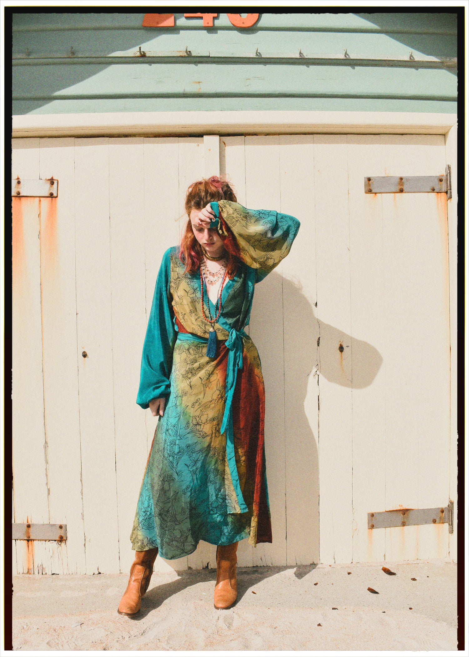Caladium Wrap Silk Dress ~ Algiers L