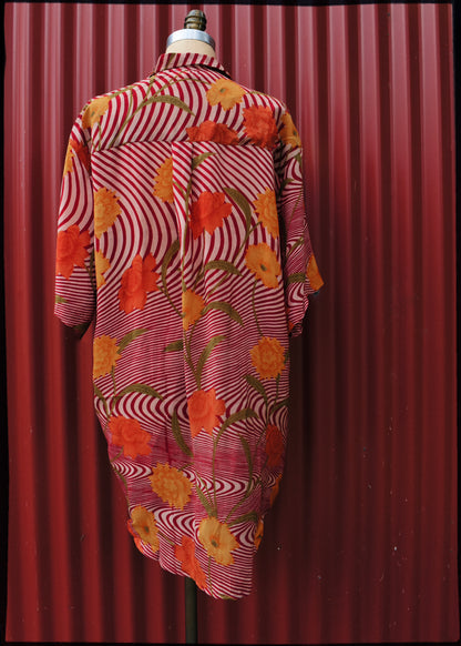 Astralagus Silk Crepe Oversized Shirt ~ Capri