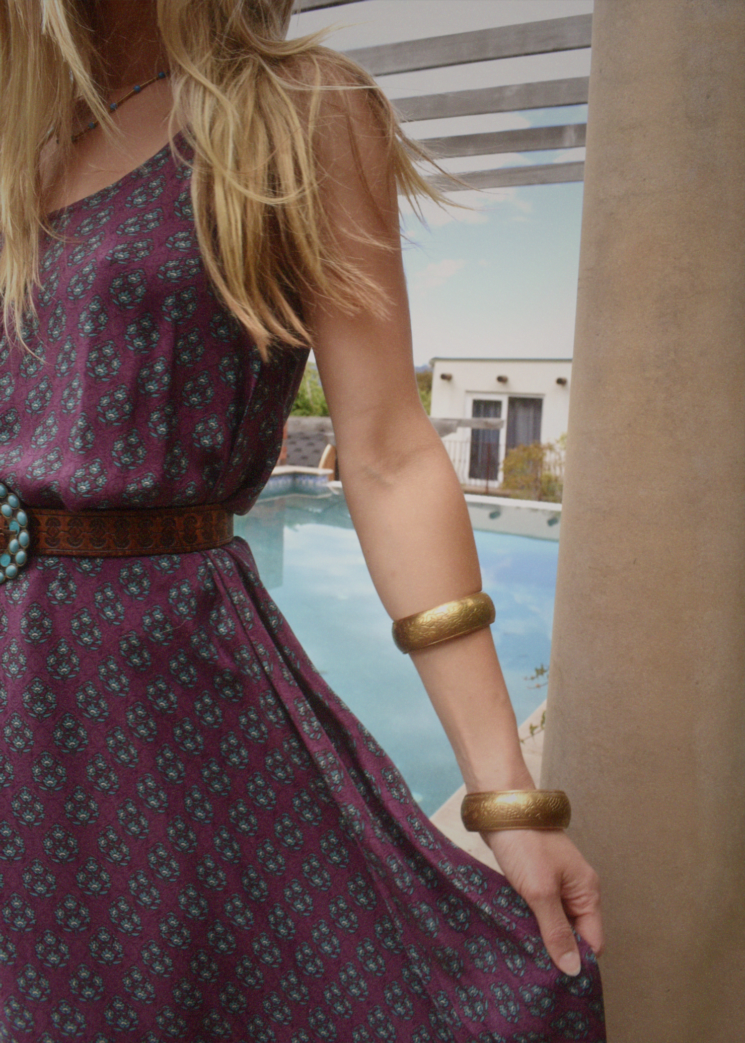 Eustoma Silk Crepe Swing Maxi Dress ~ Tulipwood XS