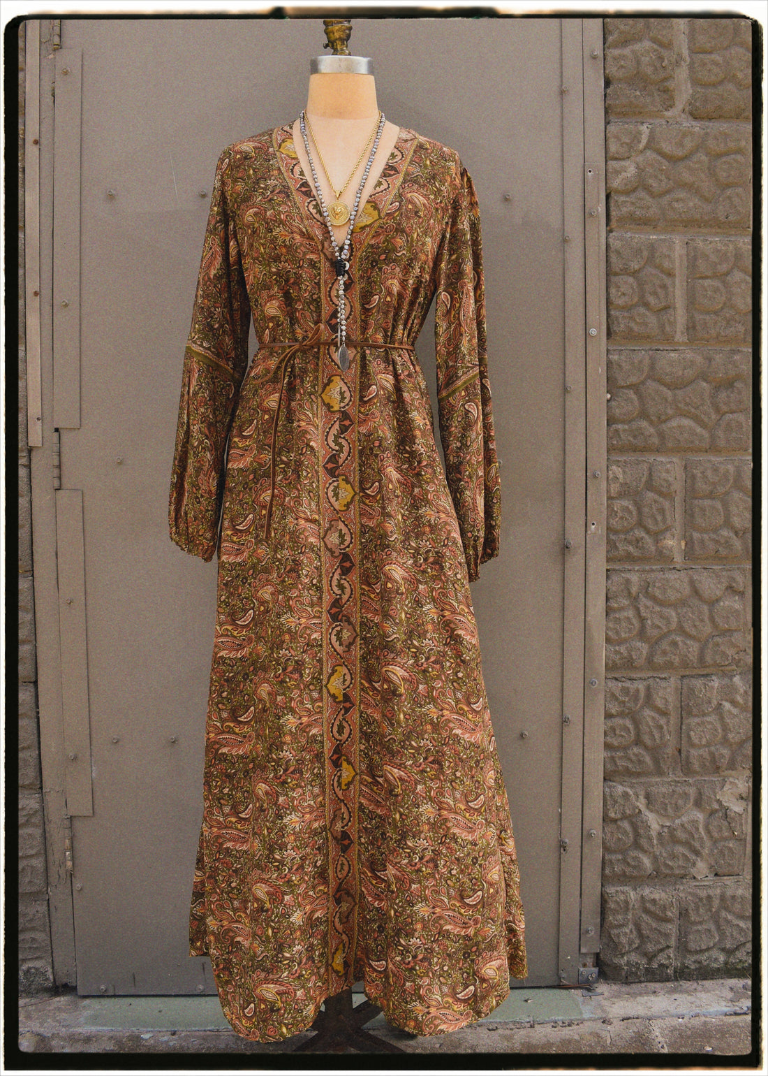 Zea Silk Crepe Kaftan Maxi Dress ~ Hazel S