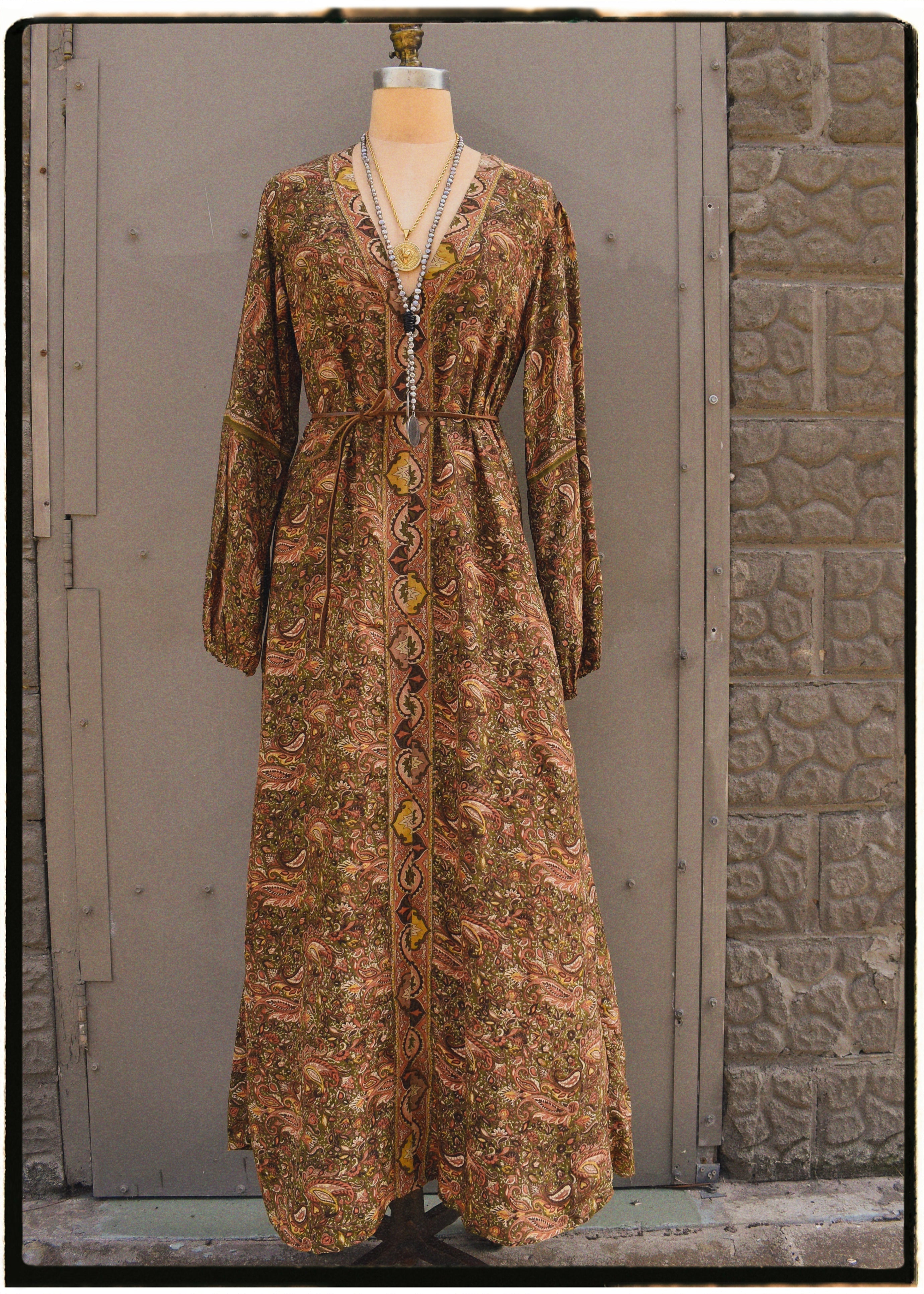 Zea Silk Crepe Kaftan Maxi Dress ~ Hazel S