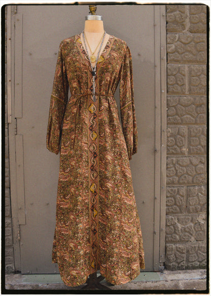 Zea Silk Crepe Kaftan Maxi Dress ~ Hazel S