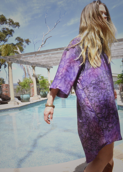 Astralagus Silk Crepe Oversized Shirt ~ Majesty