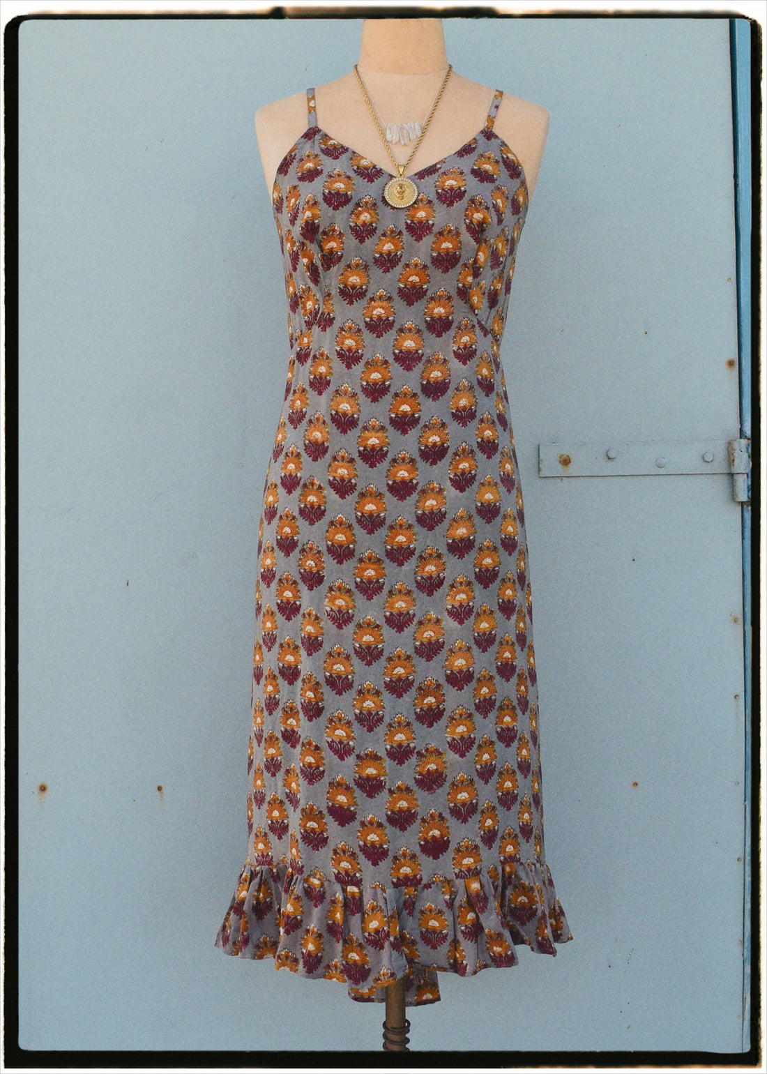 Rumex Silk Slip Dress ~ Provence M