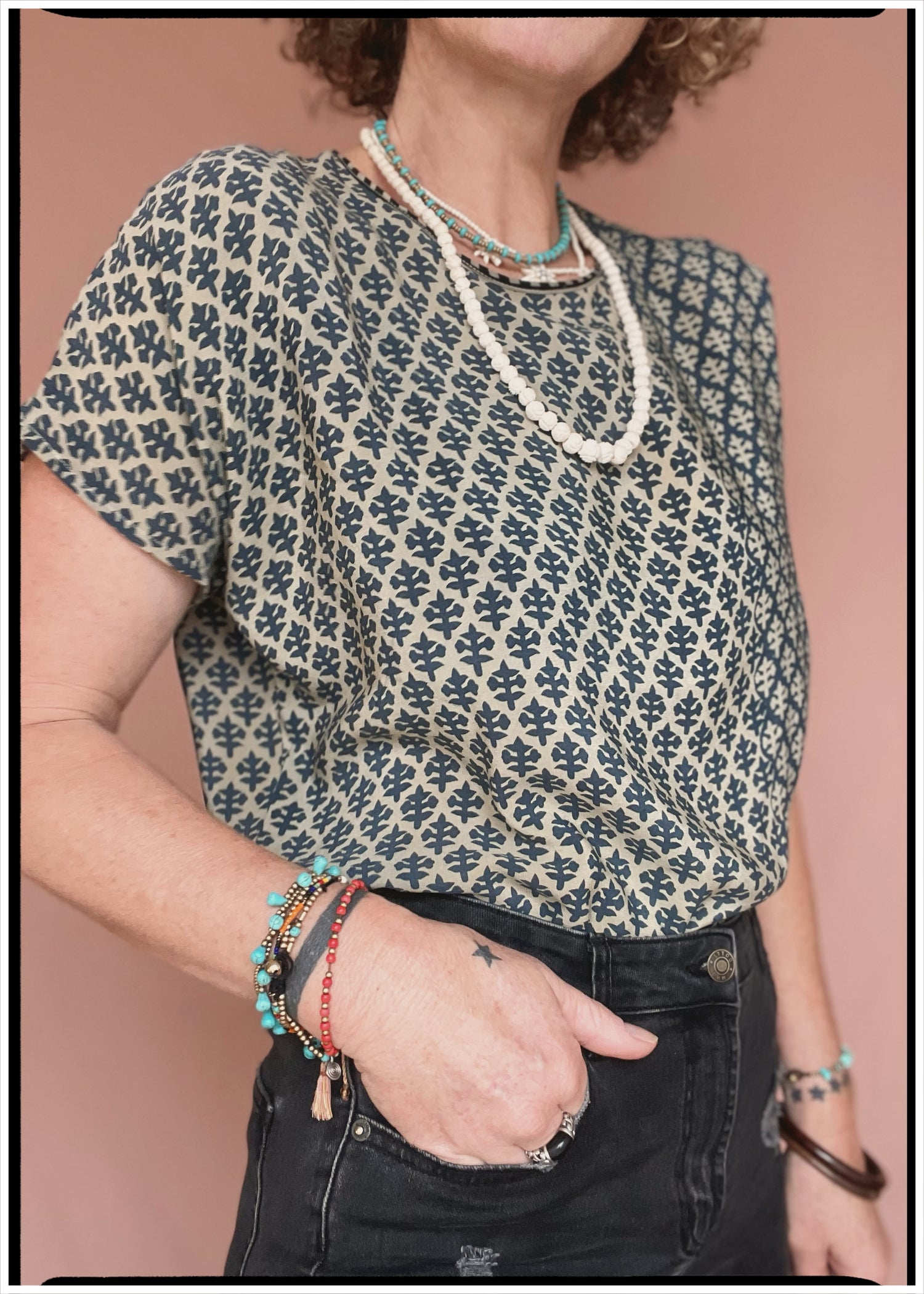 Viola Silk Crepe T-Shirt ~  Corio L