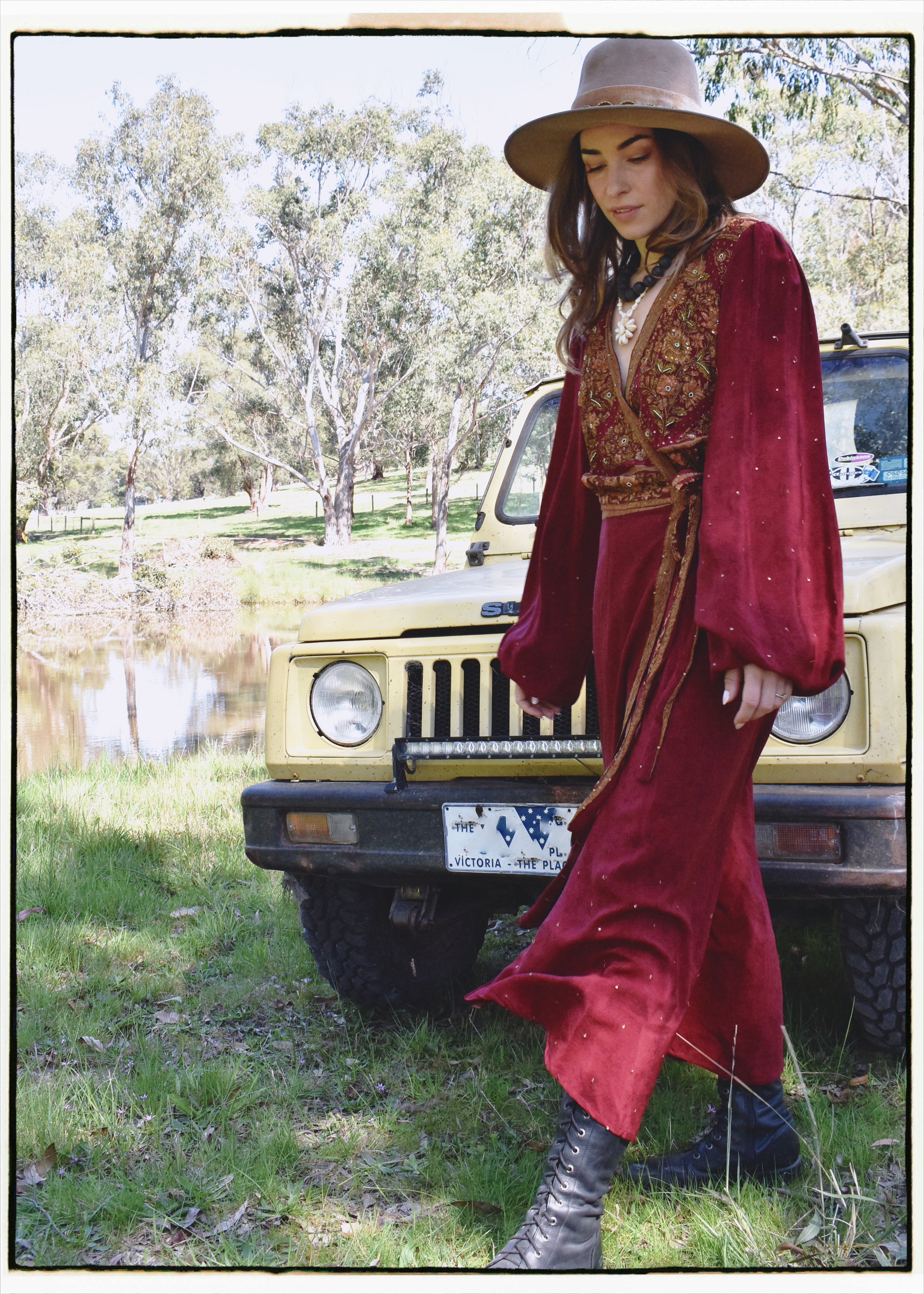 Caladium Silk Wrap Dress ~ Haute S