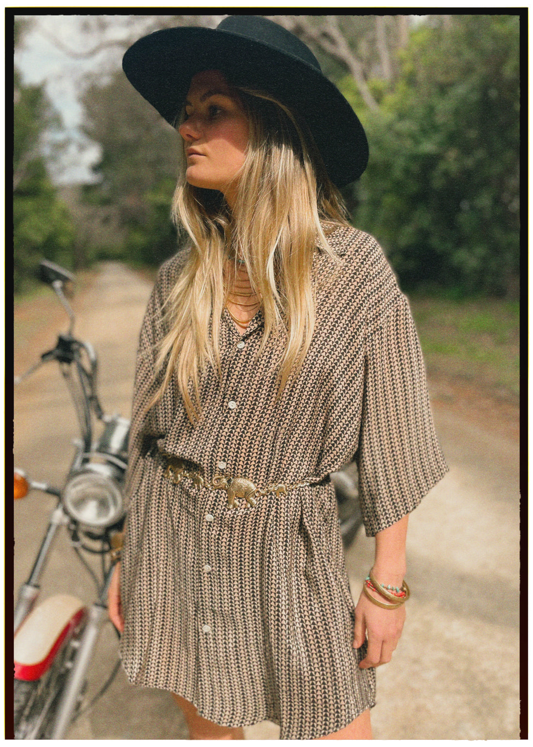 Astralagus Silk Crepe Oversized Shirt ~ Filigree