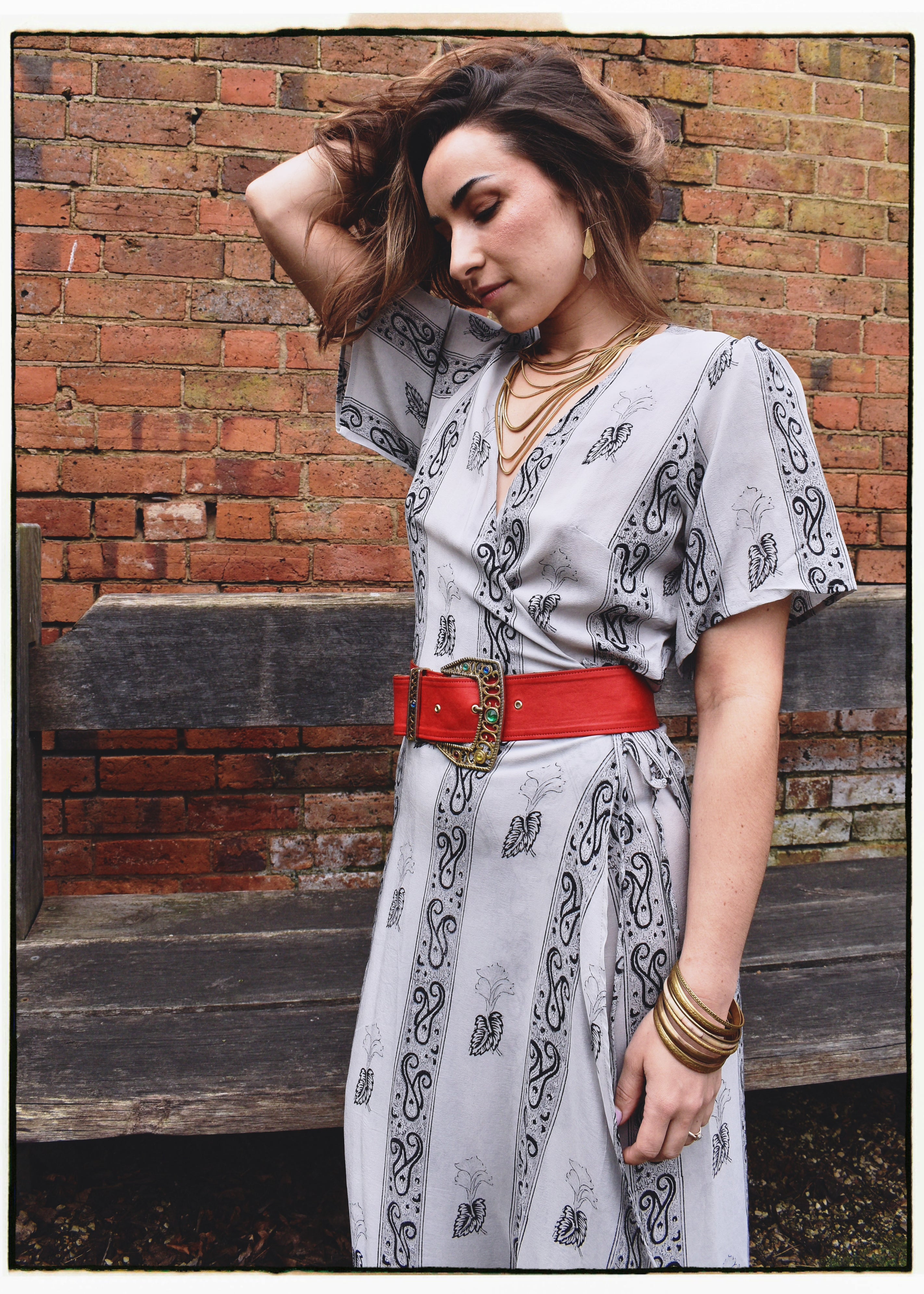 Liatris Silk Crepe Flutter Sleeve Wrap Dress ~ Nimbus M