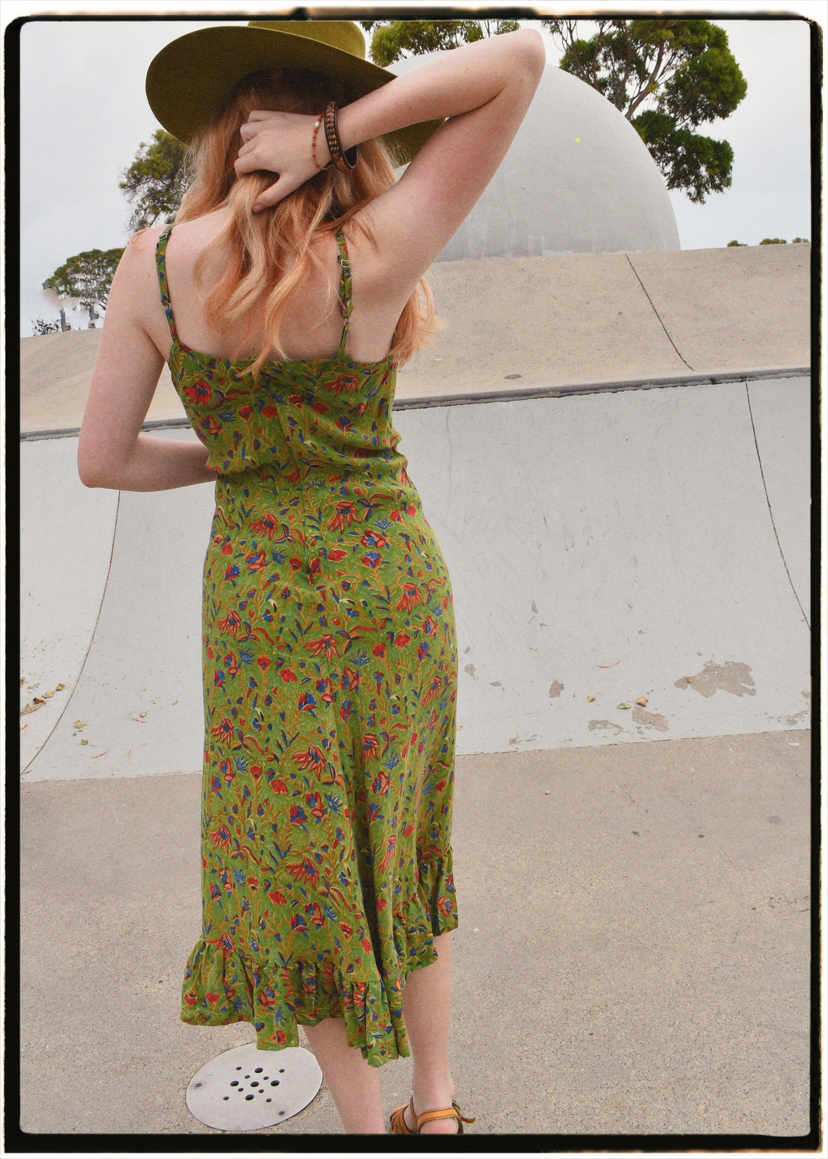 Rumex Silk Slip Dress ~  Woodbine XS &amp; XL