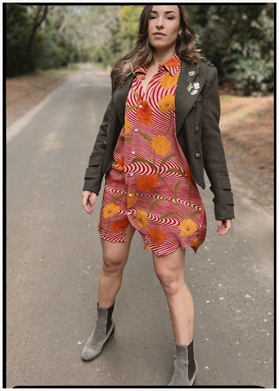 Astralagus Silk Crepe Oversized Shirt ~ Capri