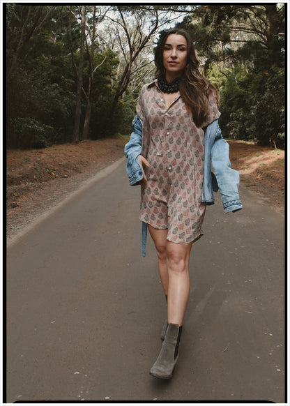 Astralagus Silk Crepe Oversized Shirt ~ Agarbatti
