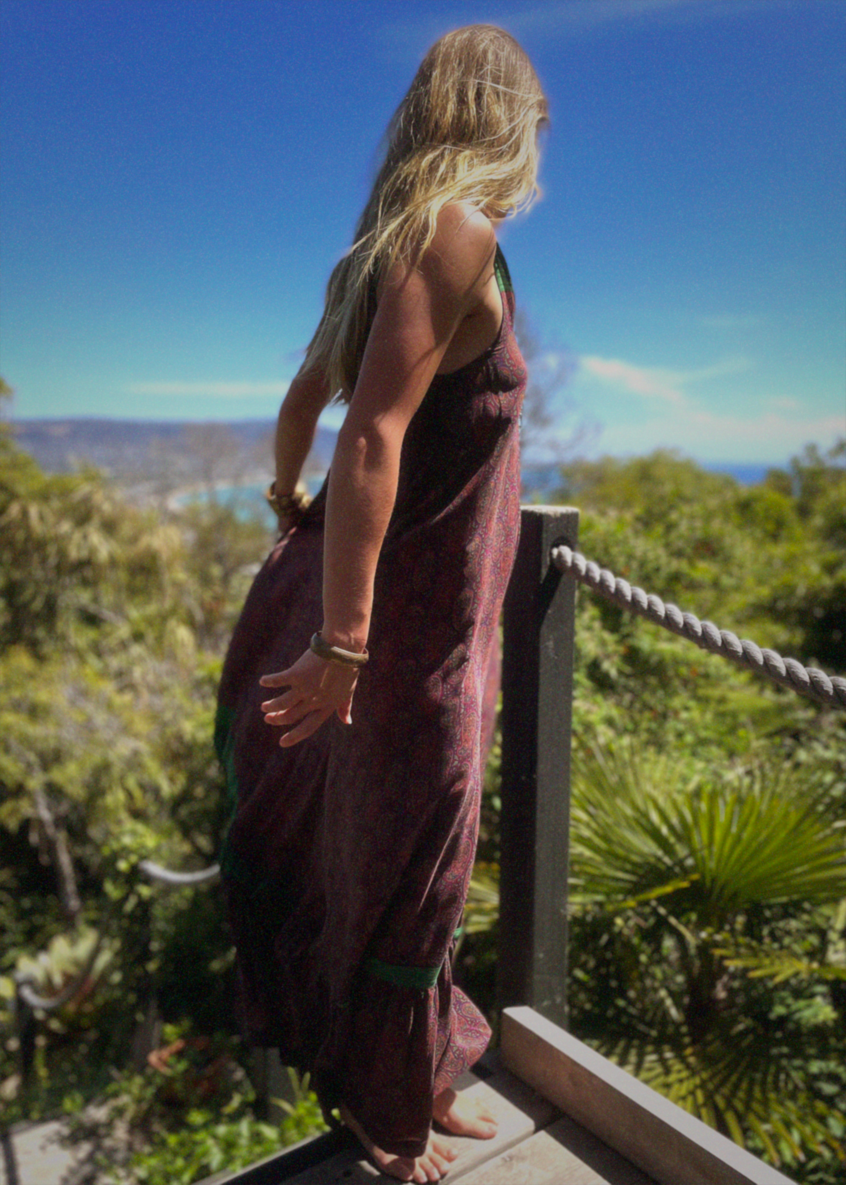 Eustoma Silk Crepe Swing Maxi Dress ~ Claret XS