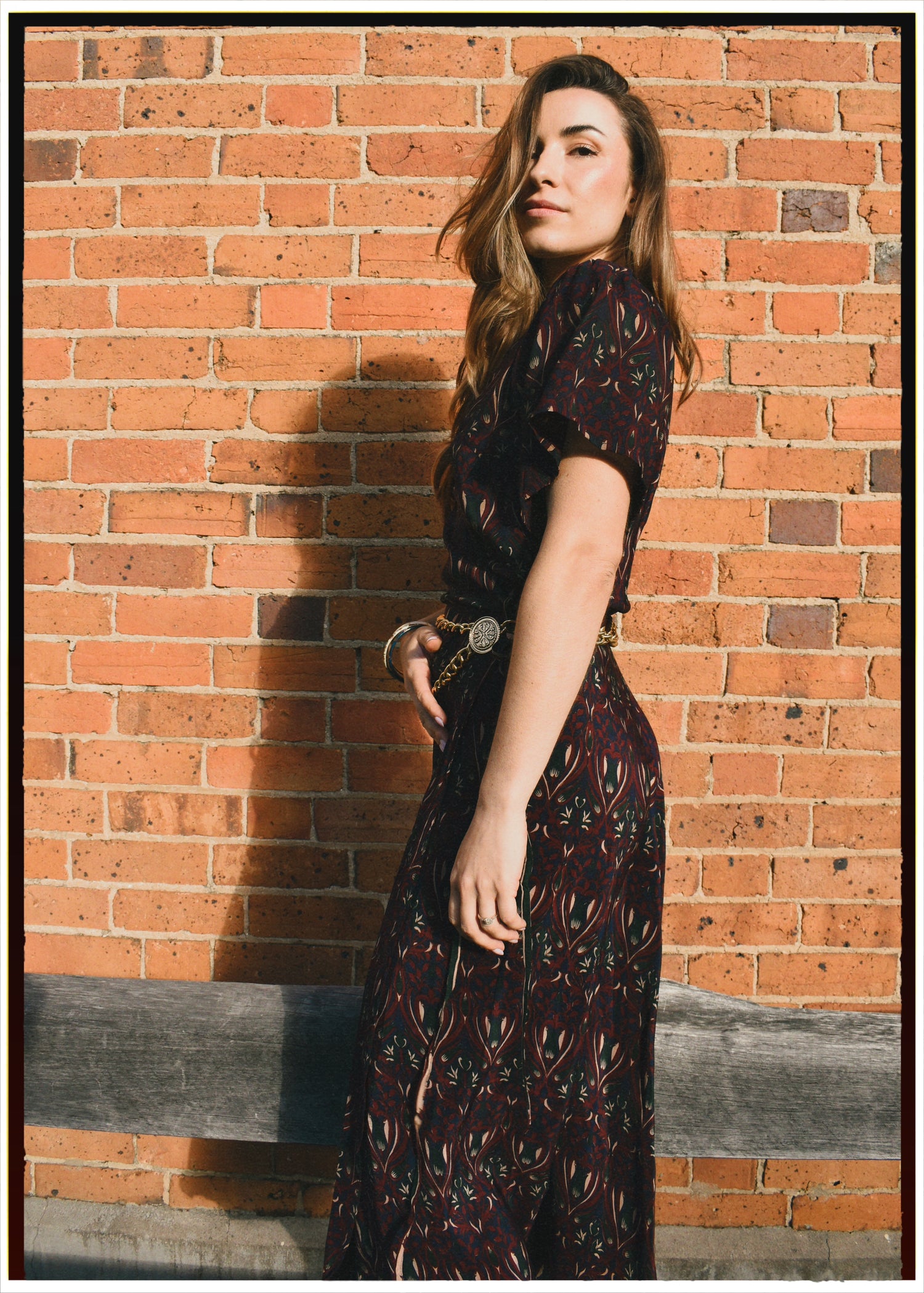 Liatris Silk Crepe Flutter Sleeve Wrap Dress ~ Brandy L