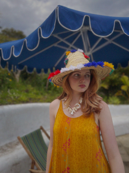 Eustoma Silk Crepe Swing Maxi Dress ~  Honey S