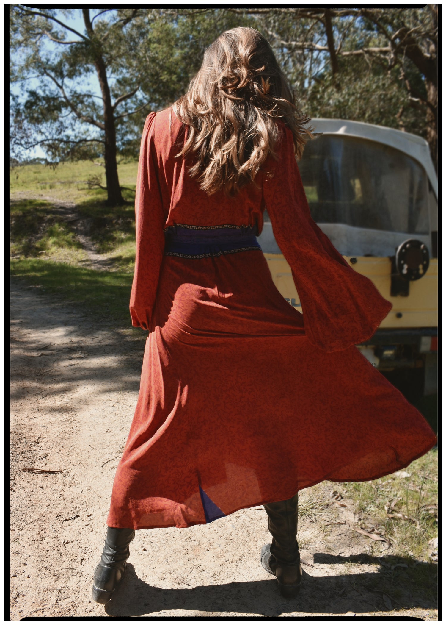 Caladium Wrap Silk Dress ~ Rhythmic L