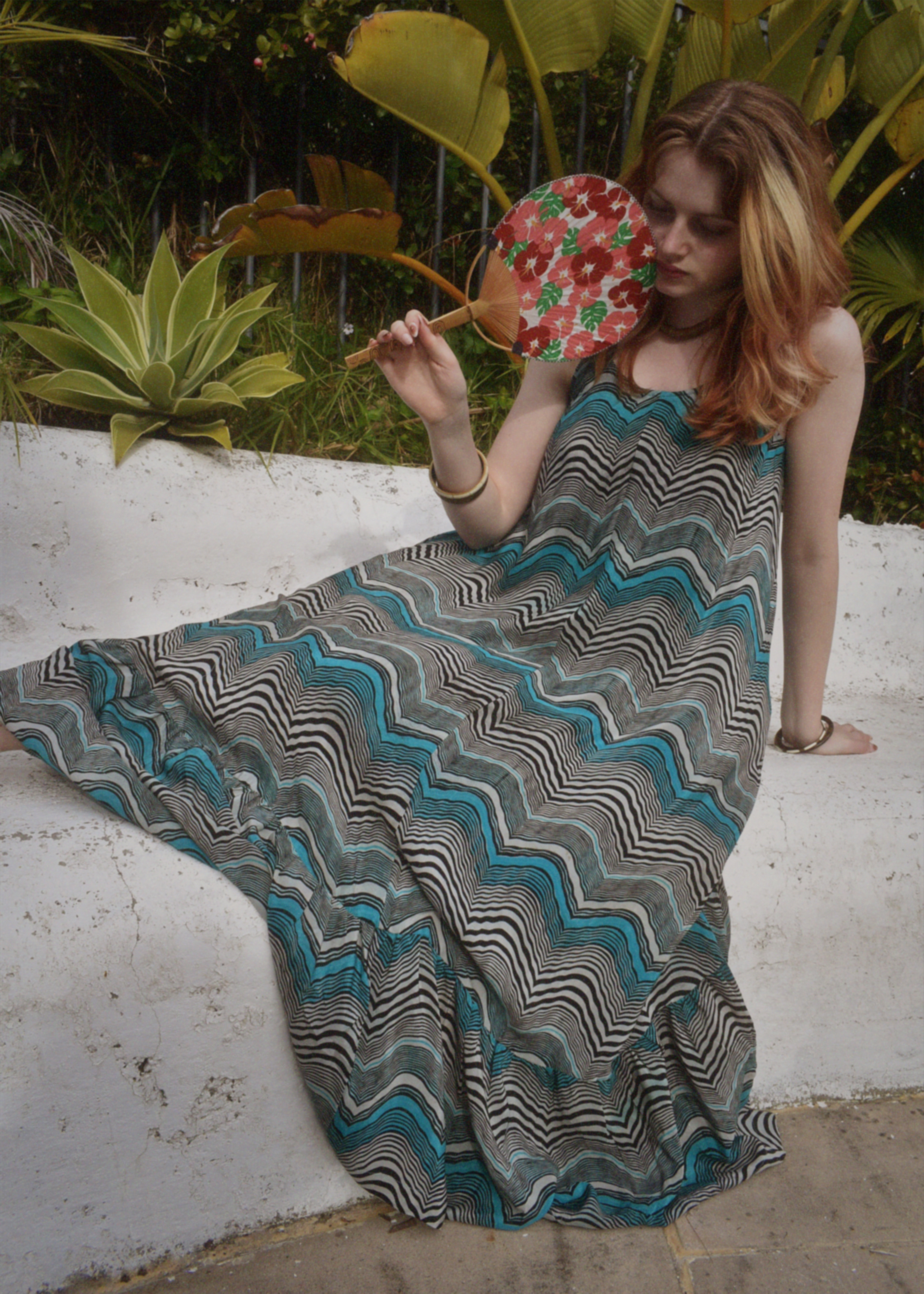 Eustoma Silk Crepe Swing Maxi Dress ~  Dusk S