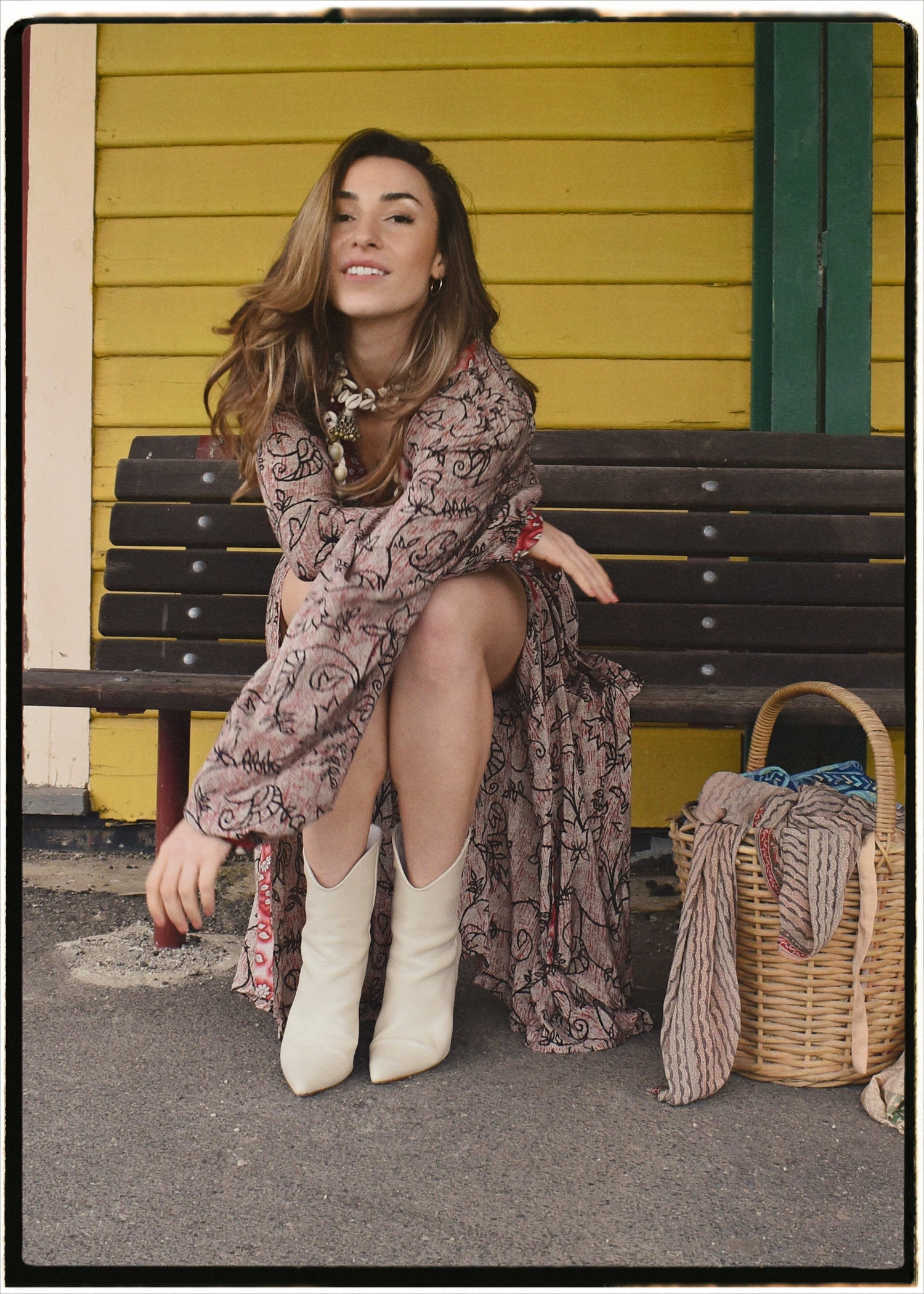 Caladium Silk Wrap Dress ~ Willow S