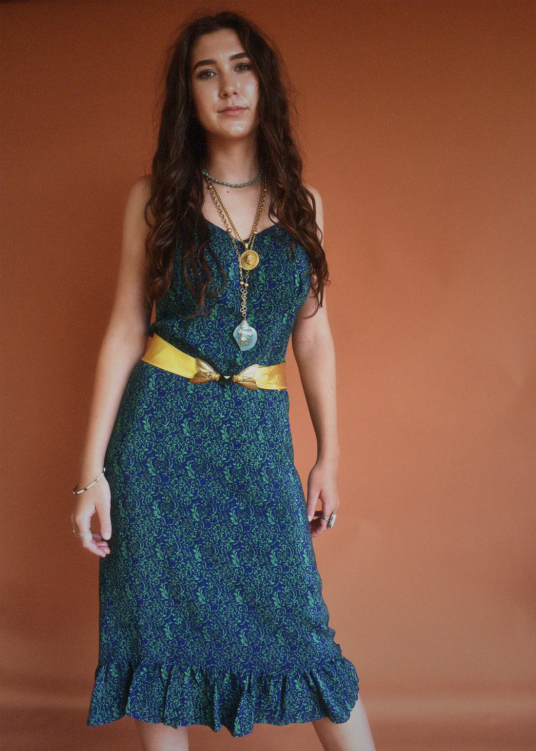 Rumex Silk Slip Dress ~ Saxony XL