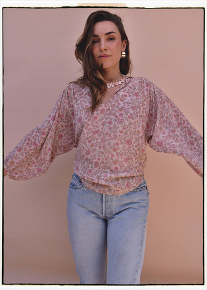 Cleome Silk Crepe Shirt ~ Scallop  XS &amp; M