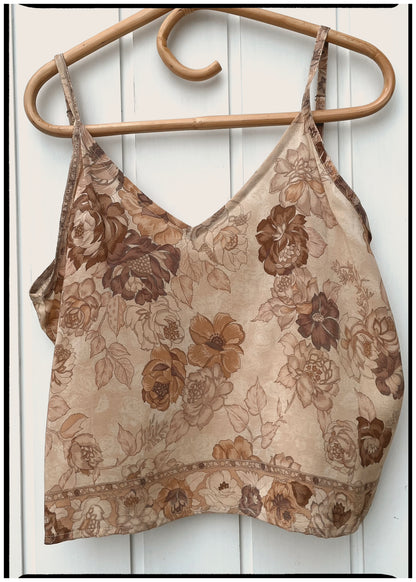 Reseda Silk Crepe Camisole Top ~ Scallop XL