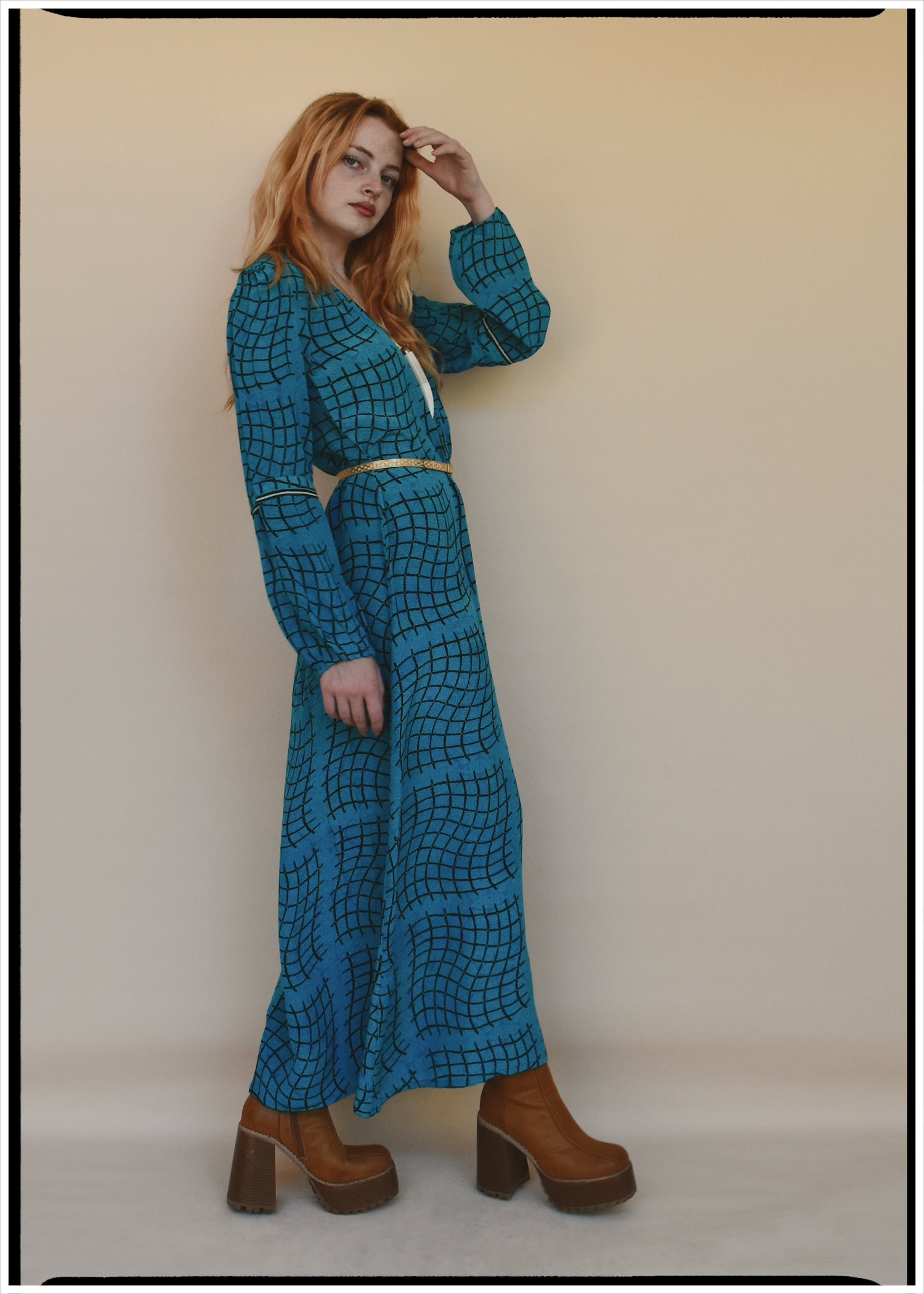 Zea Silk Crepe Kaftan Maxi Dress ~  Cendre XS