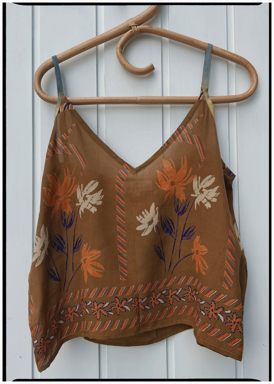 Reseda Silk Crepe Camisole Top ~ Desert L