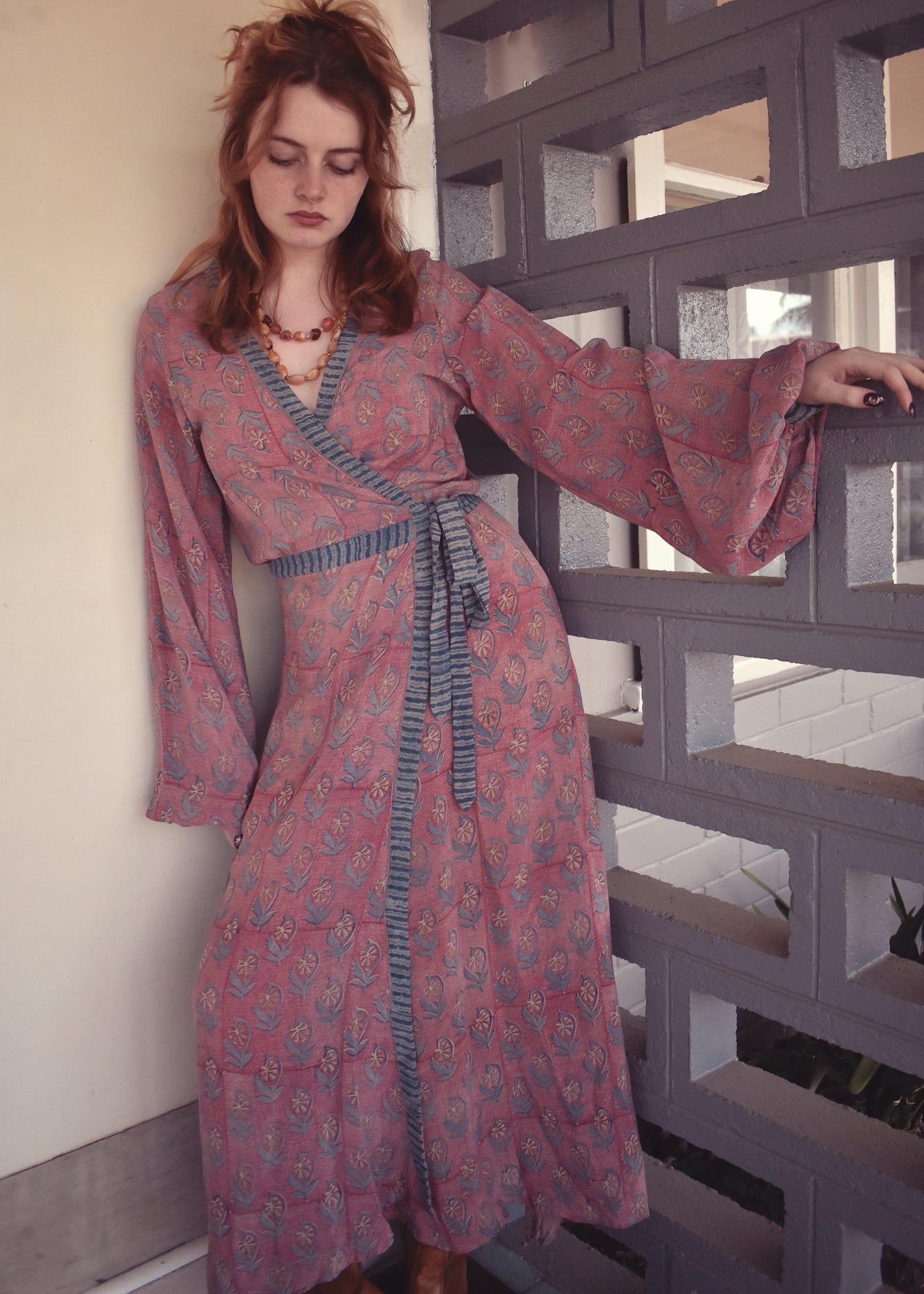 Caladium Silk Wrap Dress ~ Canyon S
