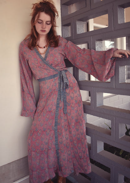 Caladium Silk Wrap Dress ~ Canyon S