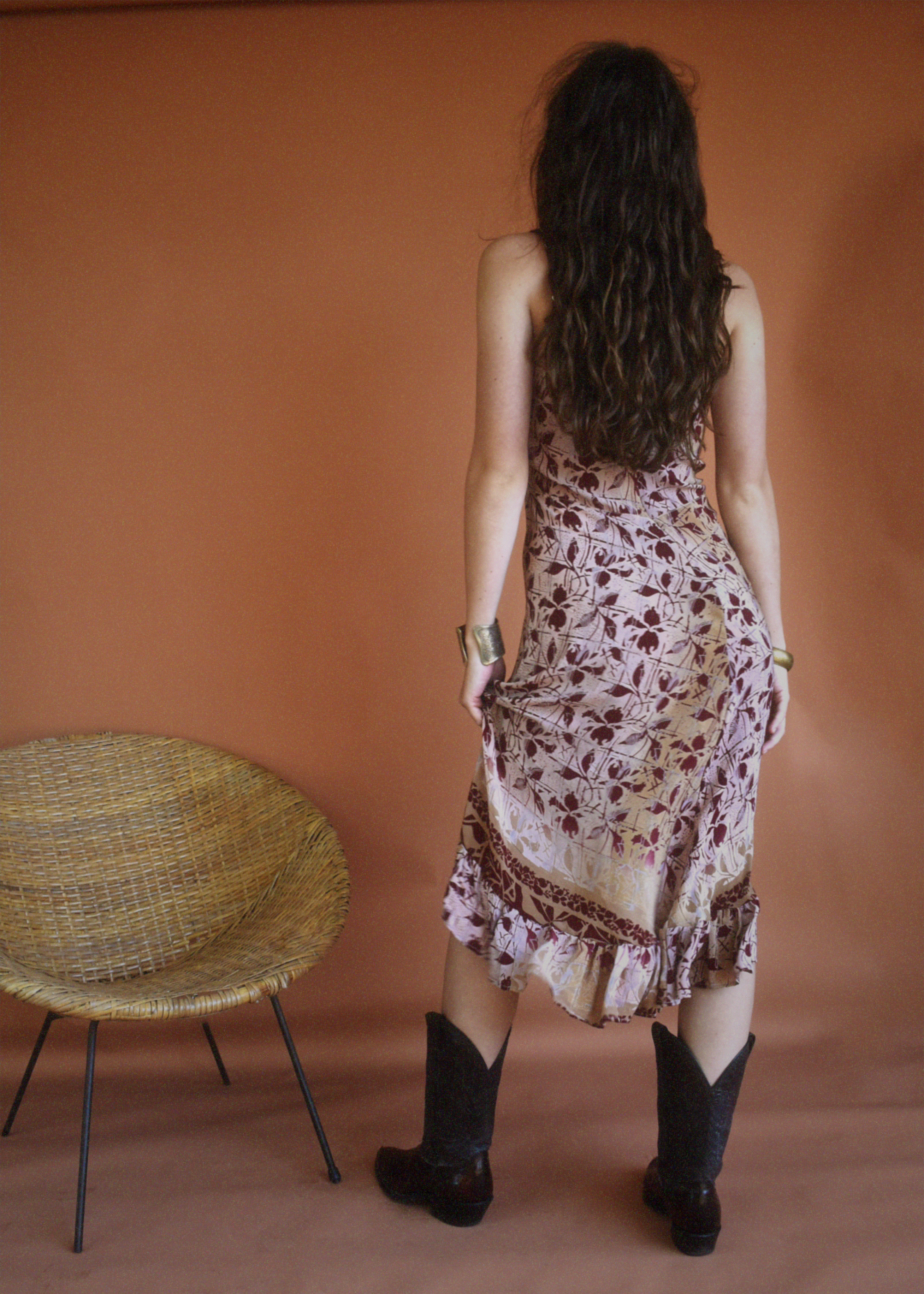 Rumex Silk Slip Dress ~ Nasturtium M