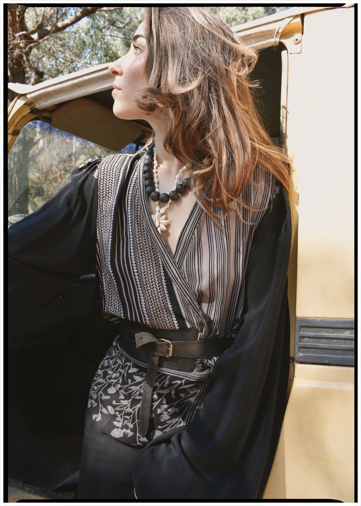 Caladium Wrap Silk Dress ~ Mood L