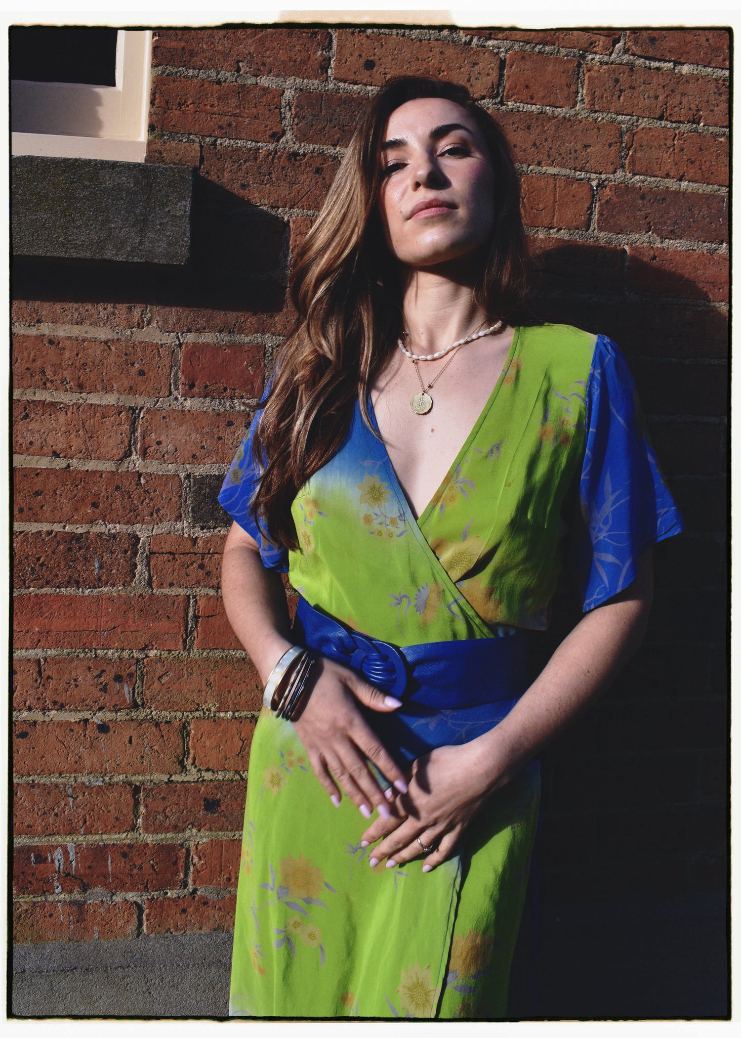 Liatris Silk Crepe Flutter Sleeve Wrap Dress ~ Piquant L