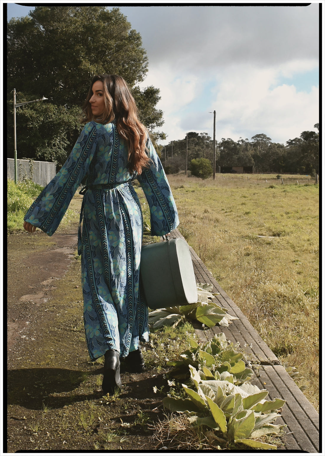 Caladium Silk Wrap Dress ~ Brook XS