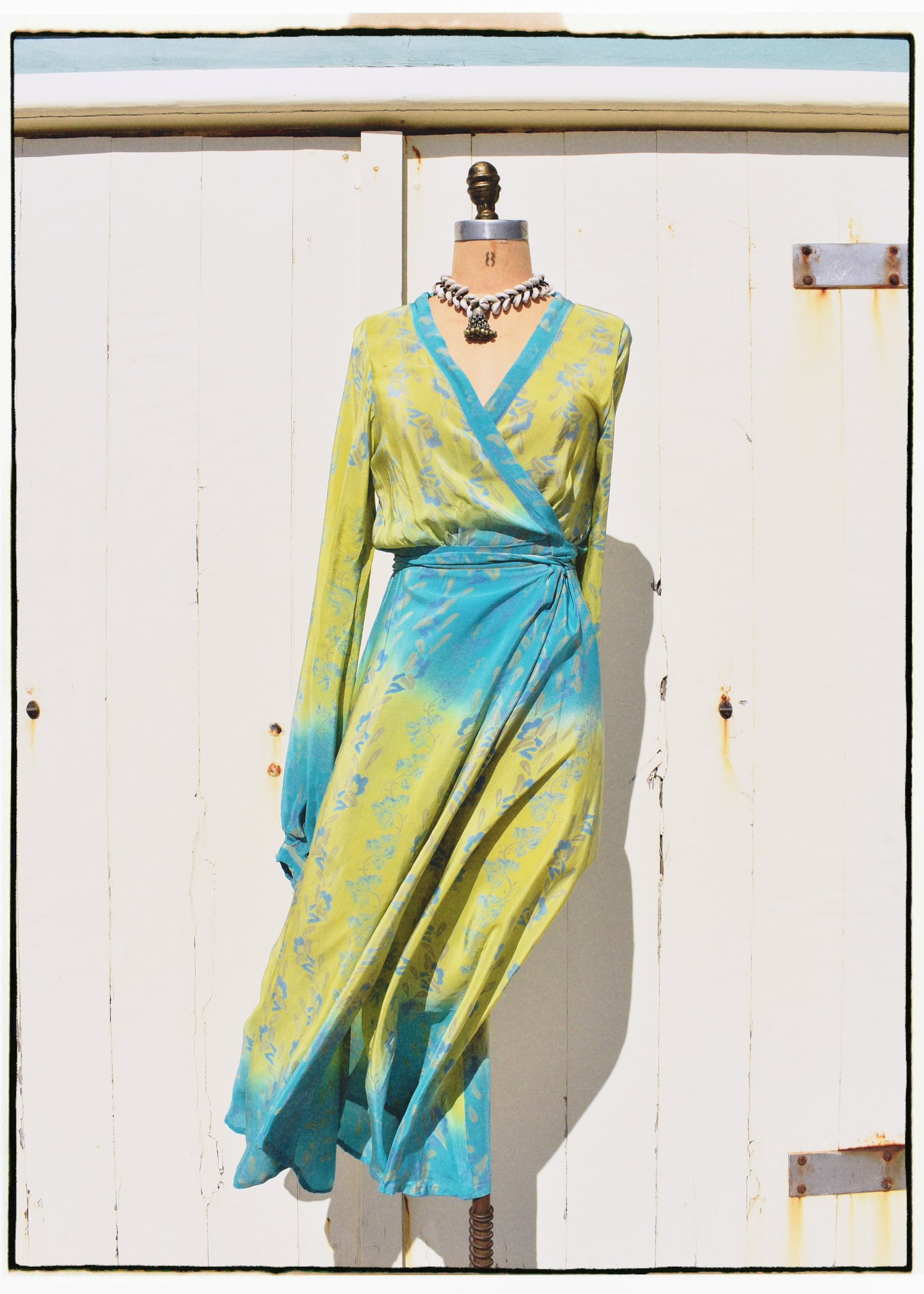 Caladium Silk Wrap Dress ~ Cascade XS