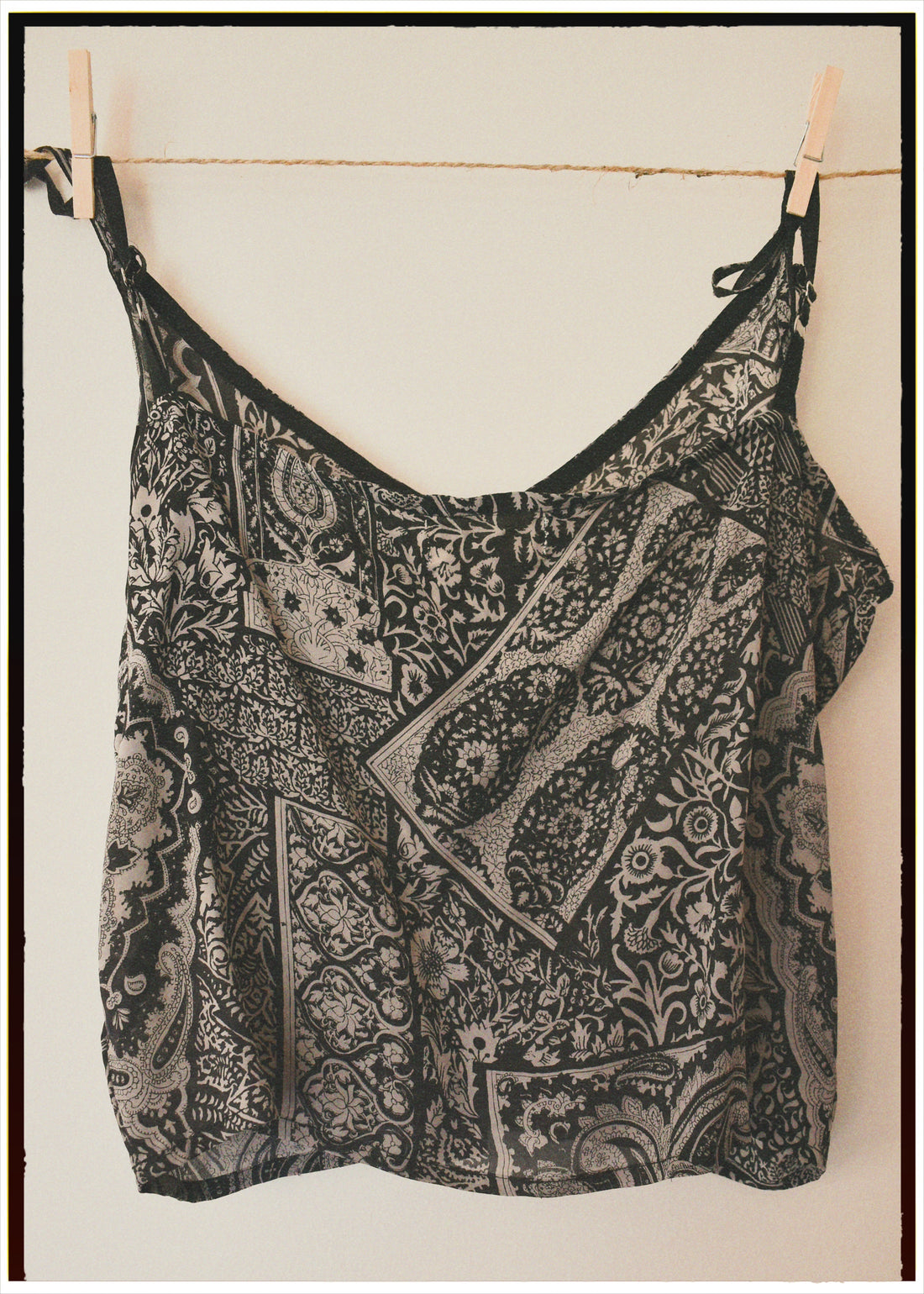 Reseda Silk Crepe Camisole Top ~ Salute M