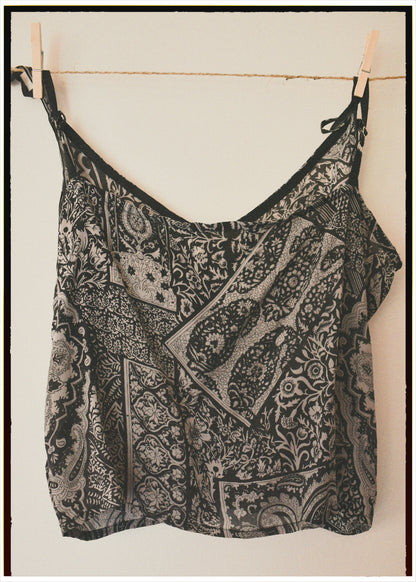 Reseda Silk Crepe Camisole Top ~ Salute M