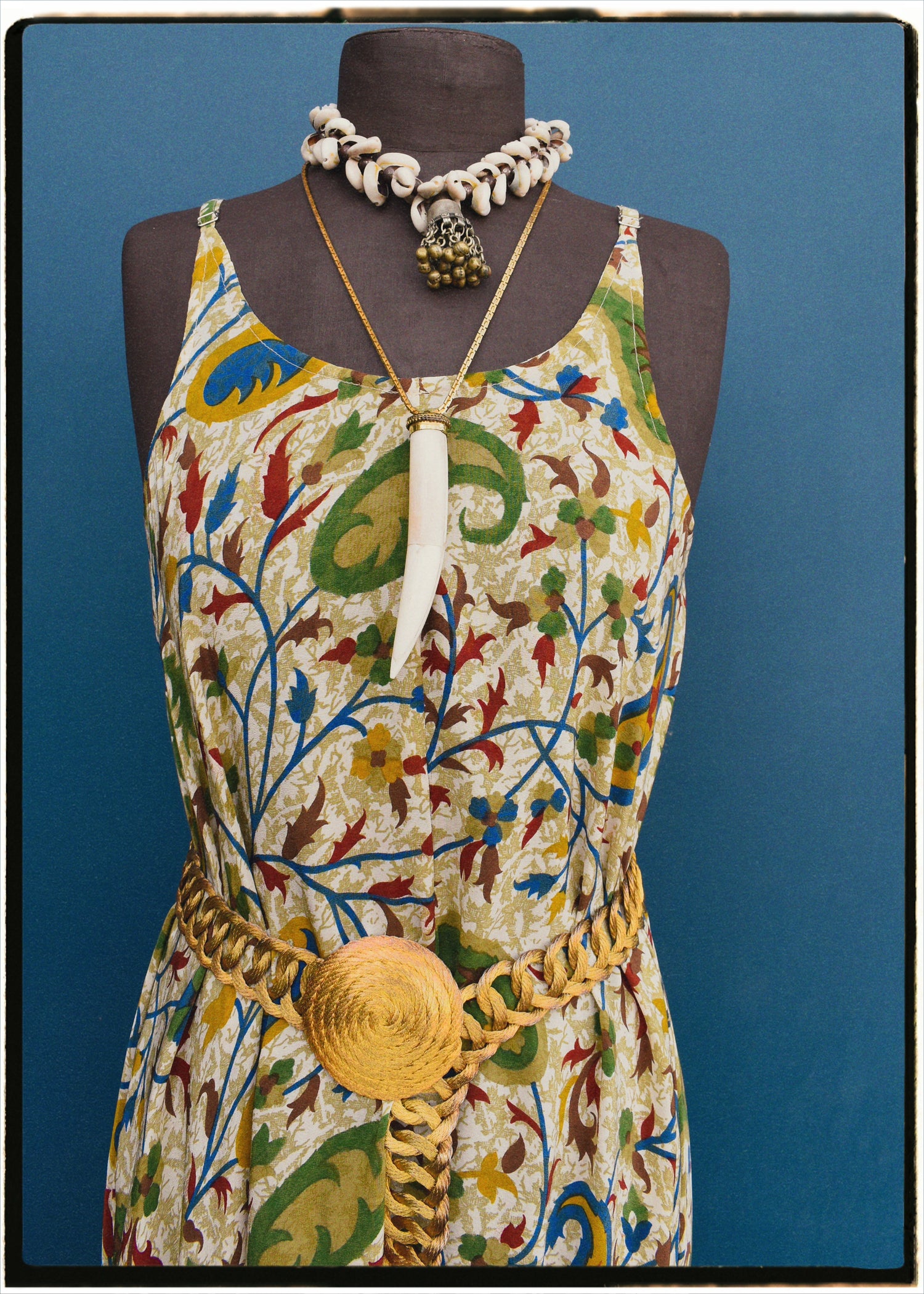 Eustoma Silk Crepe Swing Maxi Dress ~ Mexicola L