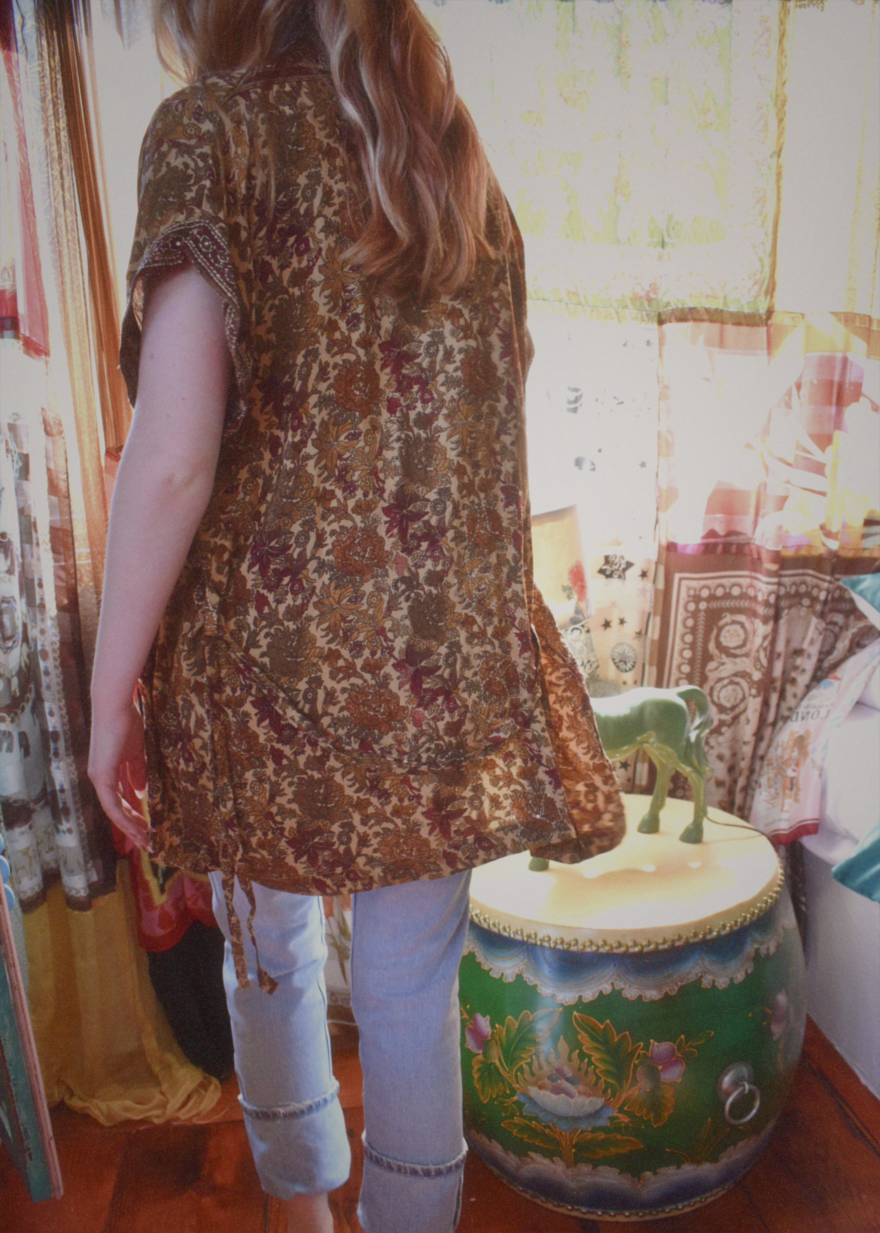 Pilea Silk Crepe Wrap Kimono Top ~ Windsor L/XL