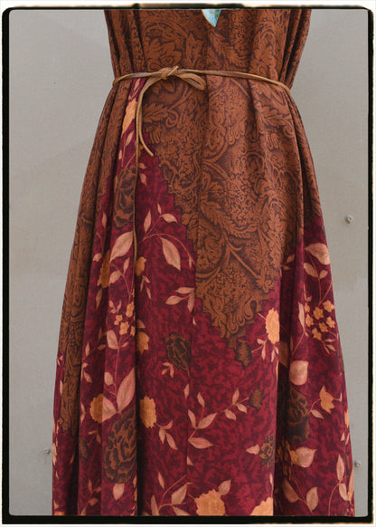 Eustoma Silk Crepe Swing Maxi Dress ~ Rosa M