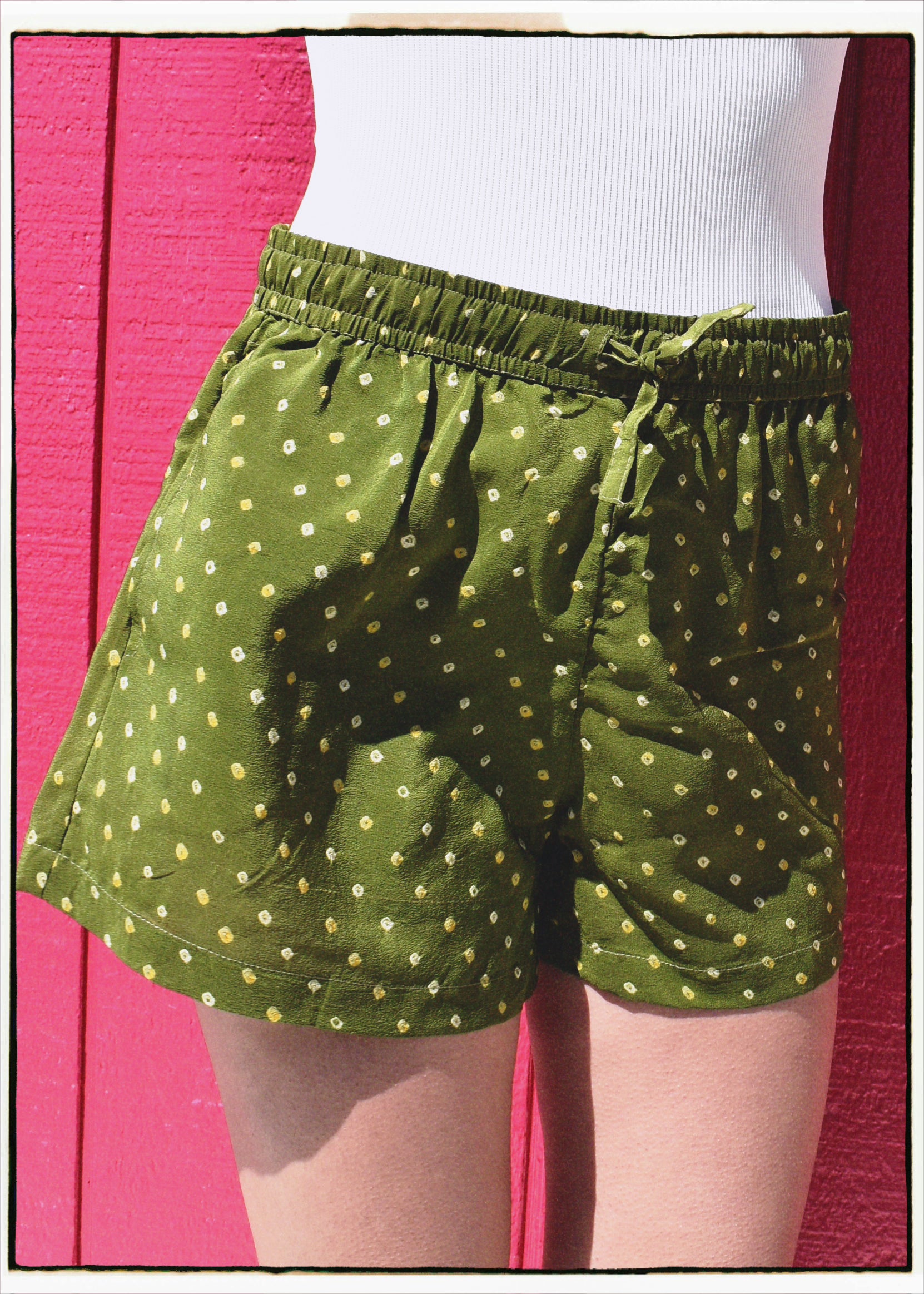 Fumaria Silk Shorts ~ Cactus XS