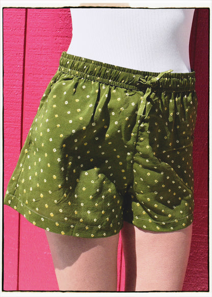 Fumaria Silk Shorts ~ Cactus XS