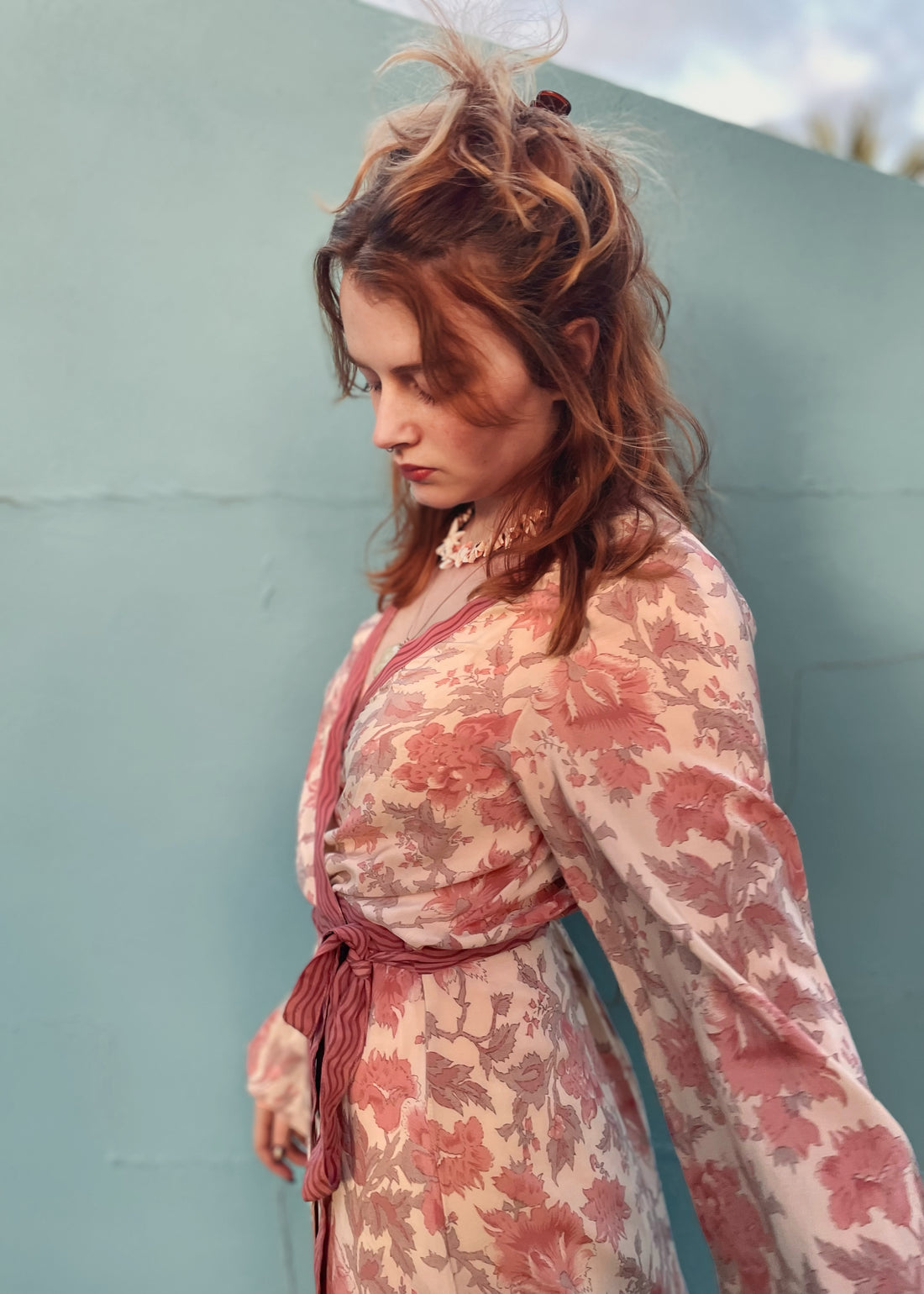 vintage silk crepe wrap dress repurpose sari saree. Nine Lives Bazaar. Chasing Unicorns. Spell and the Gypsy Collective.