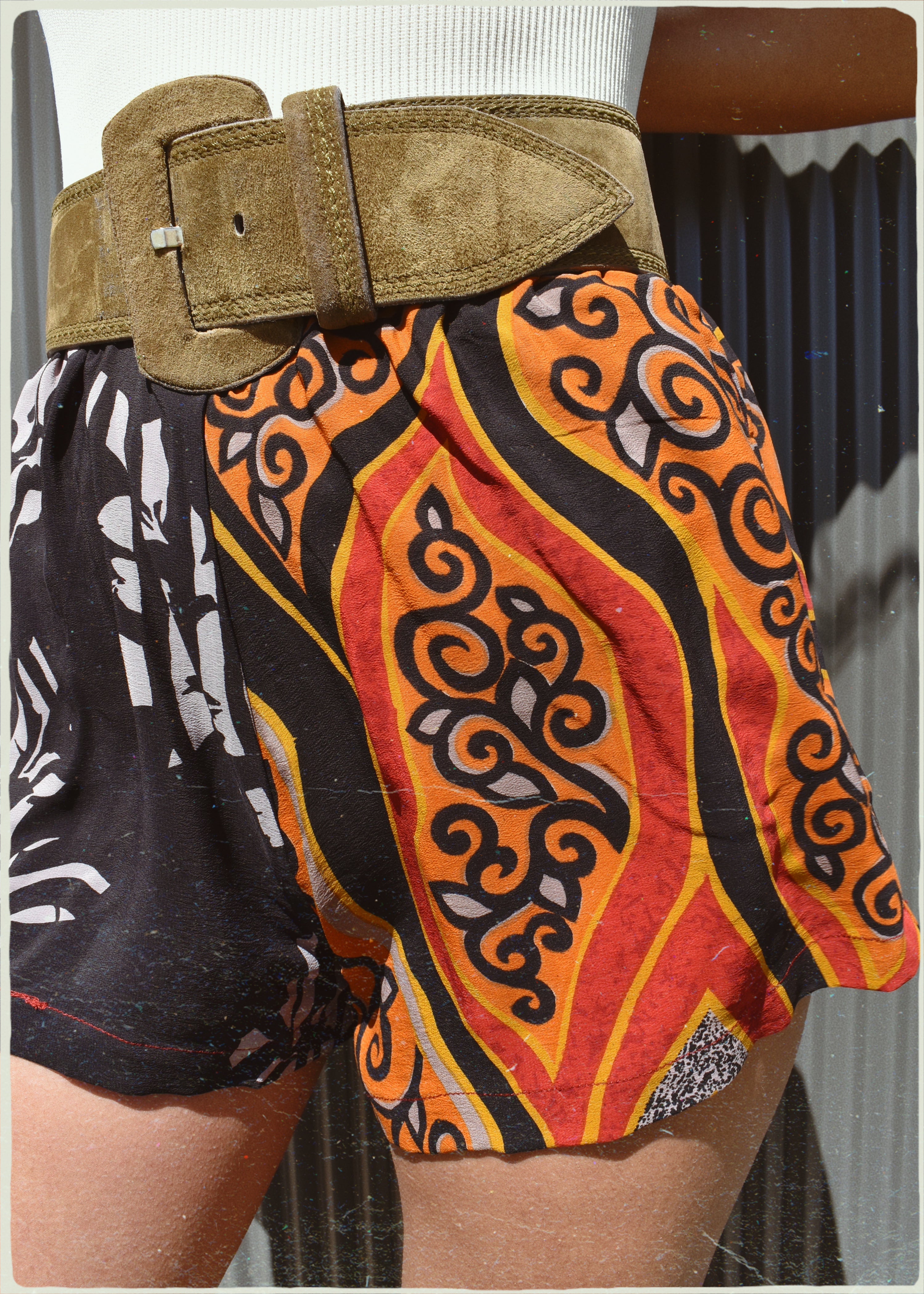 Fumaria Silk Shorts ~ Celosia S